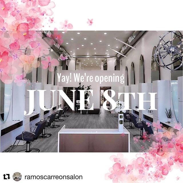 #Repost @ramoscarreonsalon with @get_repost
・・・
🌸‼️‼️PLEASE READ‼️‼️🌸
Our team is excited to get back to work! But first, between our desire to keep everyone healthy and to stay in compliance w/government mandates, we must adapt a few changes in ho