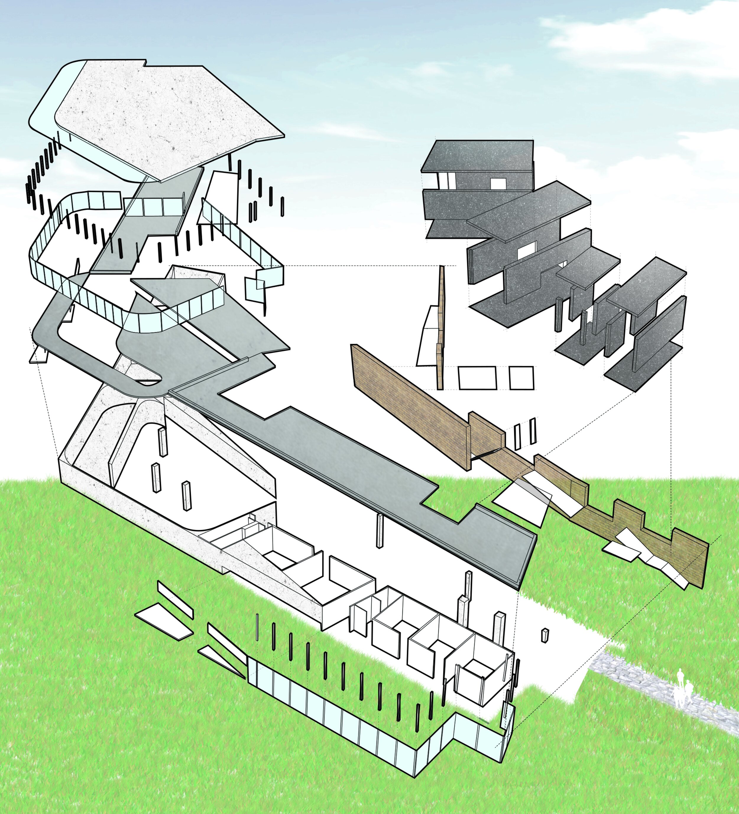 Exploded axonometric
