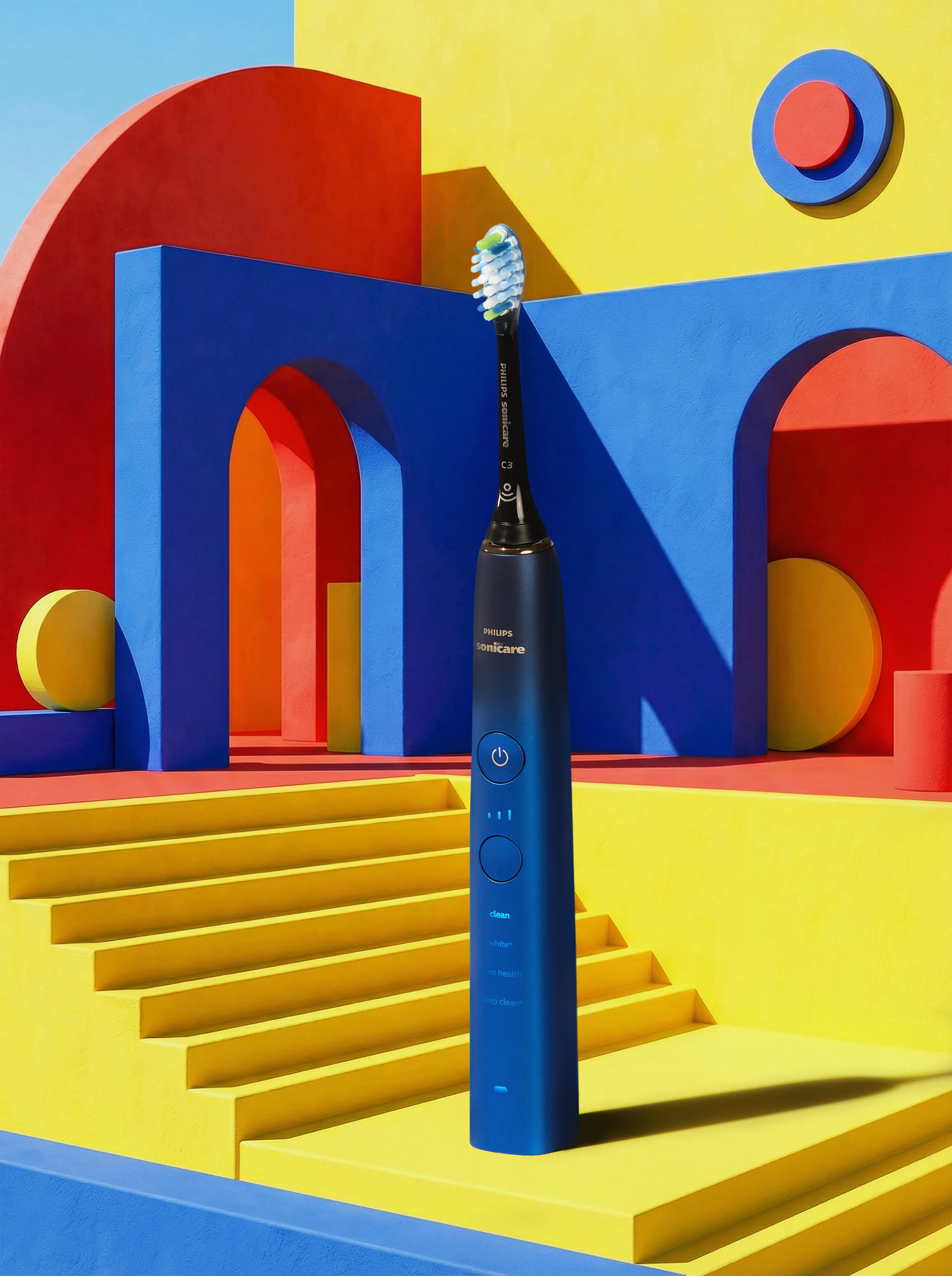 Firefly_Create a scene with stairs, arches, and shapes. The stairs should end in the bottom t 407616.jpg