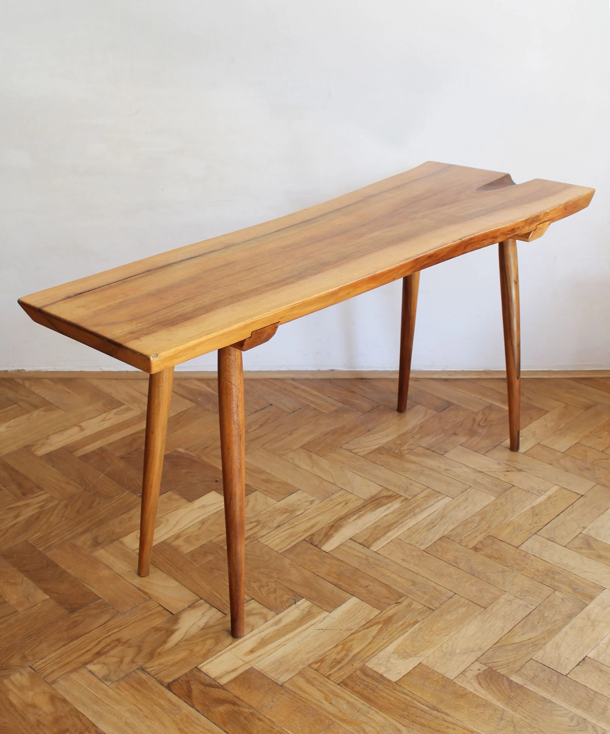 ULUV 1960s mid-century solid oak furniture, organic modern side table design.jpg