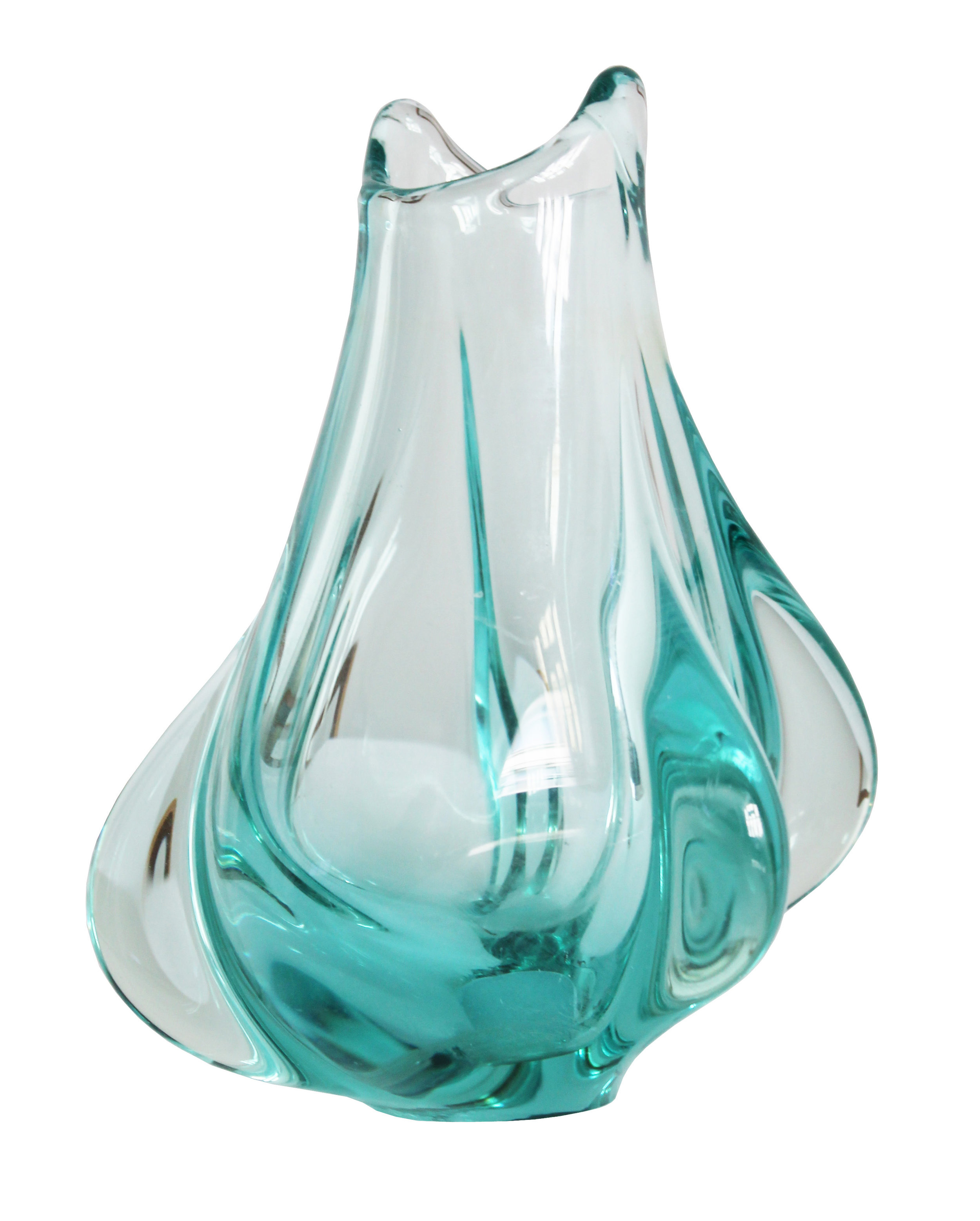 Vintage Blown Glass Flower Vase