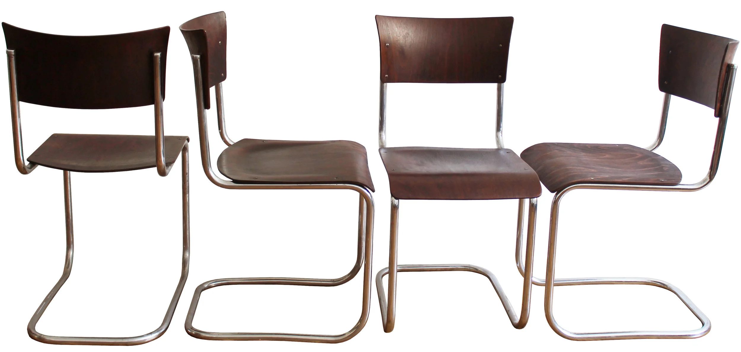 Modernist Tubular Chairs - Set of four S10 chairs by the Slezak Company (Copy)
