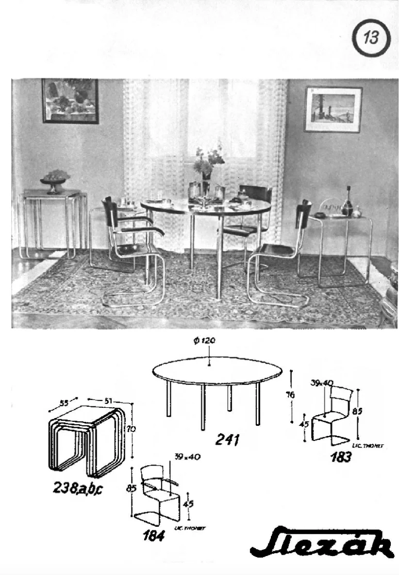 Modernist Tubular Chairs - Set of four S10 chairs by the Slezak Company (Copy)