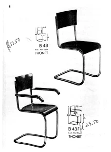 Modernist Tubular Chairs - Set of four S10 chairs by the Slezak Company (Copy)