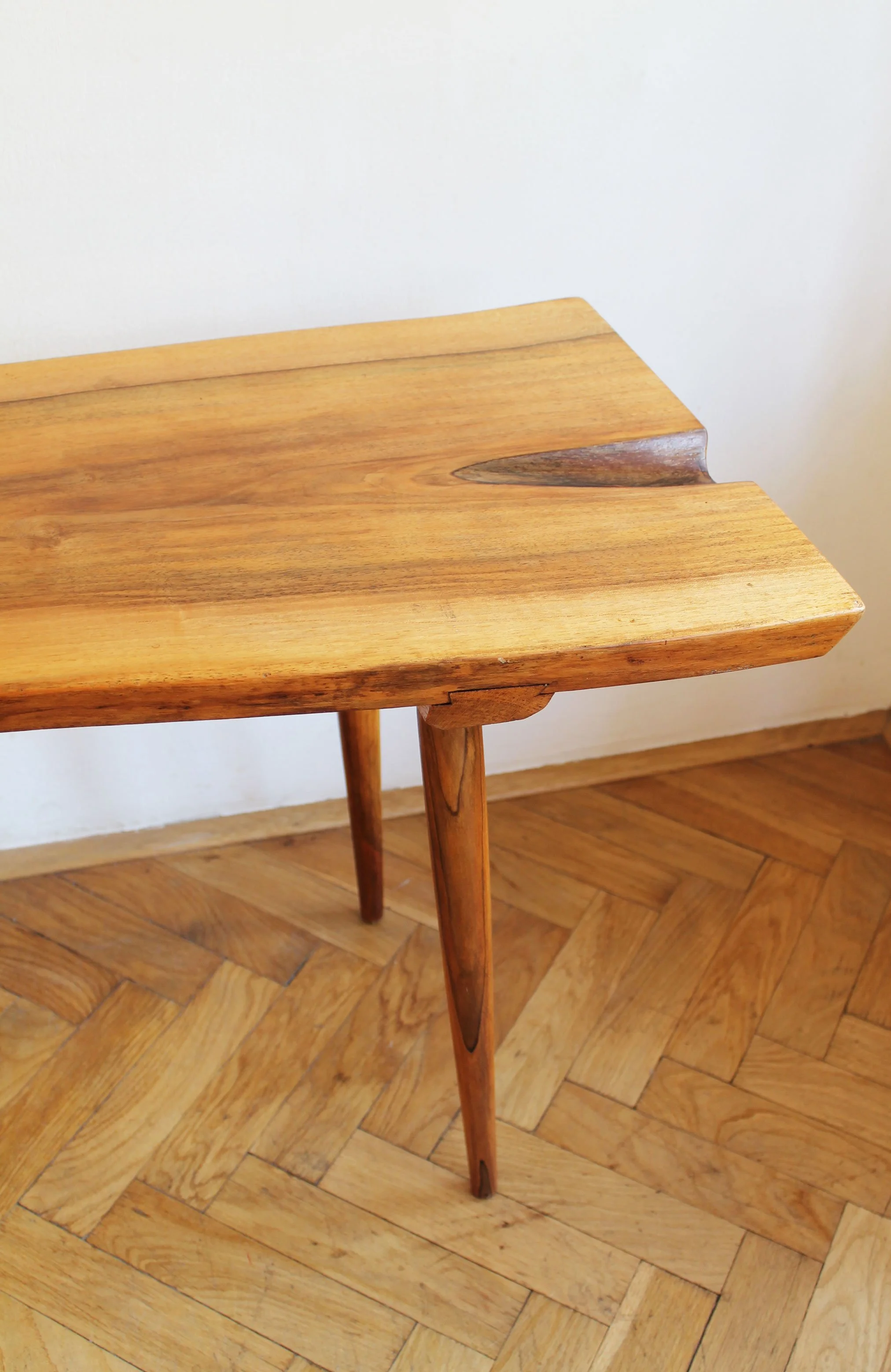 Organic modern oak table, mid-century ULUV Czechoslovakia design, 1960s.jpg