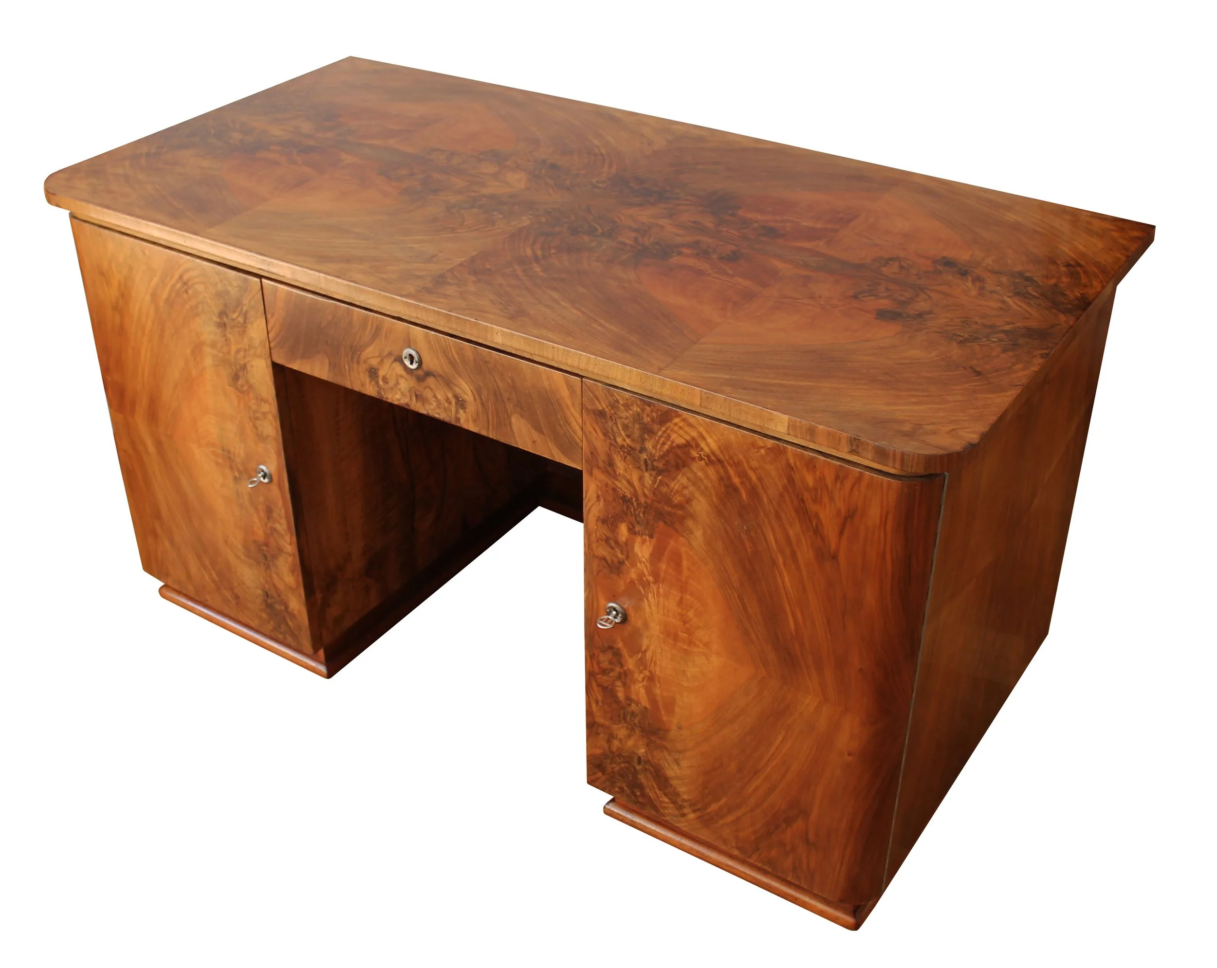 1940's Art Deco Walnut Desk