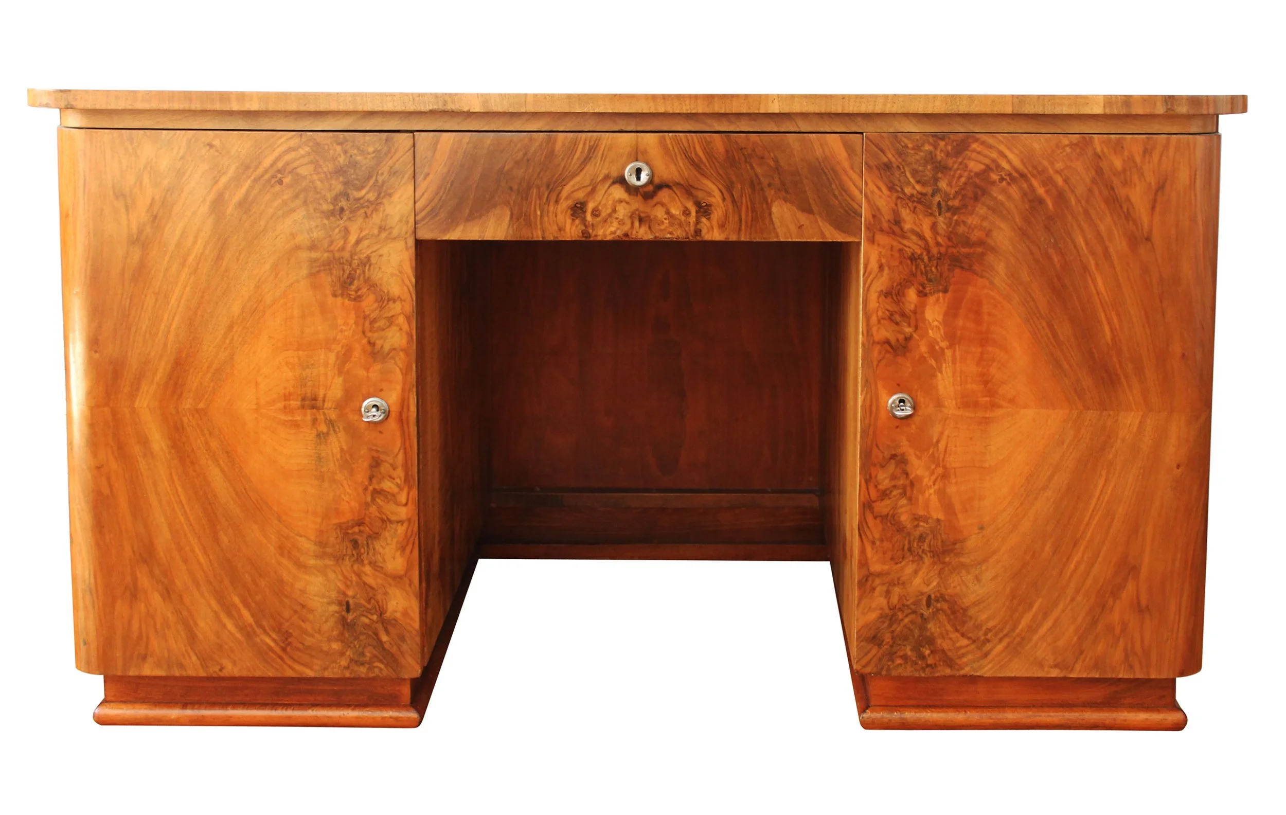1940's Art Deco Walnut Desk