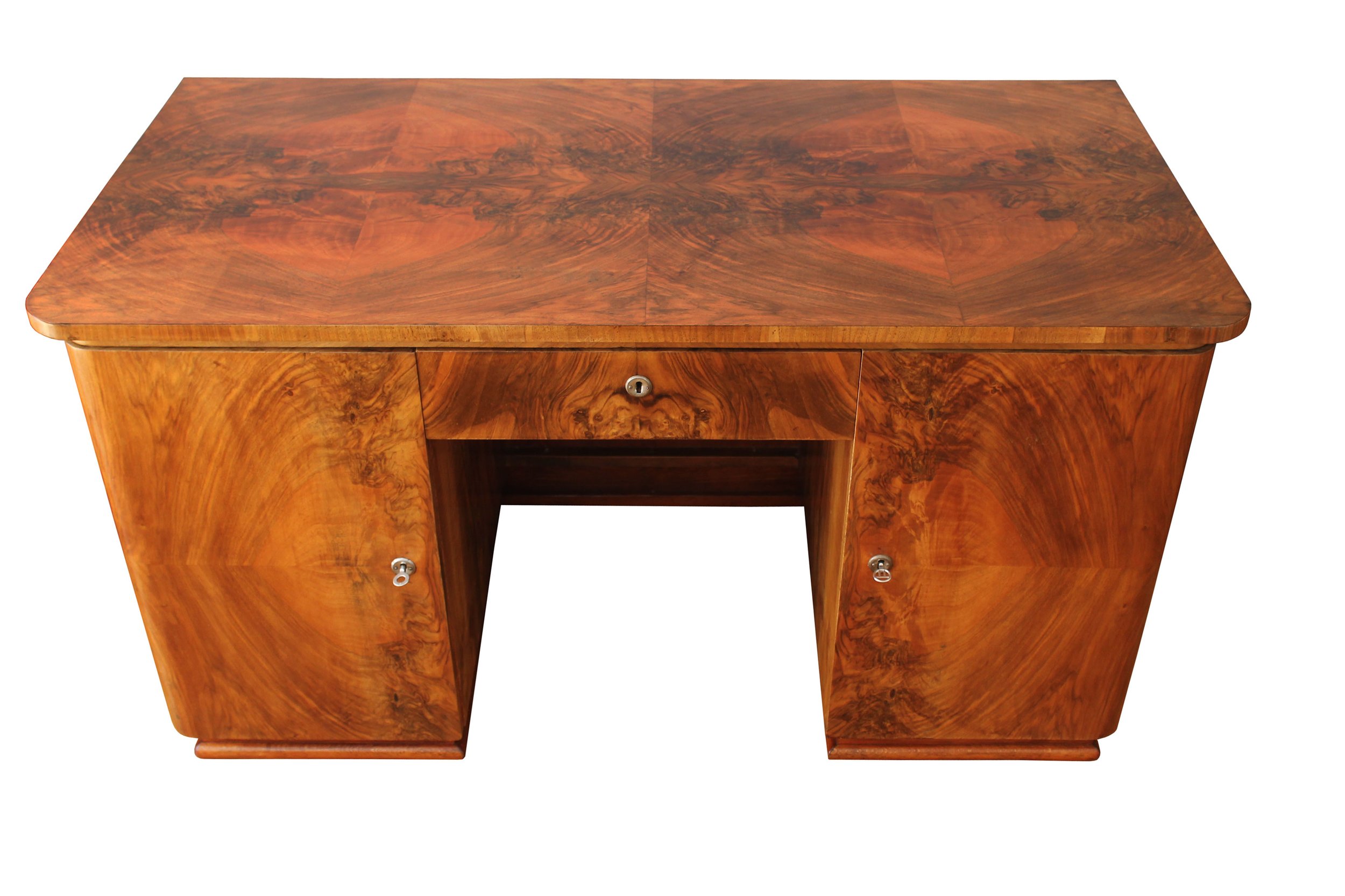 1940's Art Deco Walnut Desk