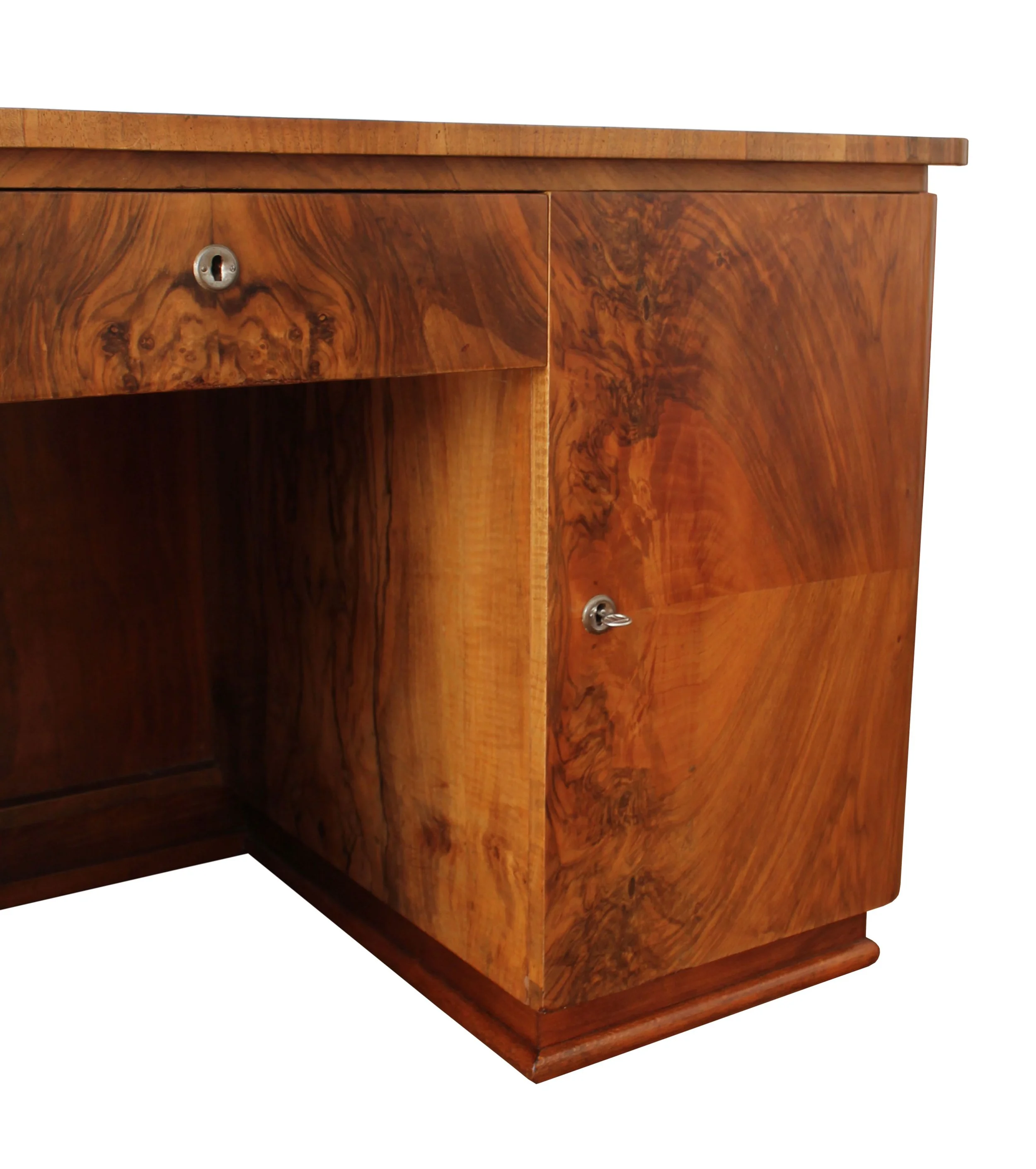1940's Art Deco Walnut Desk