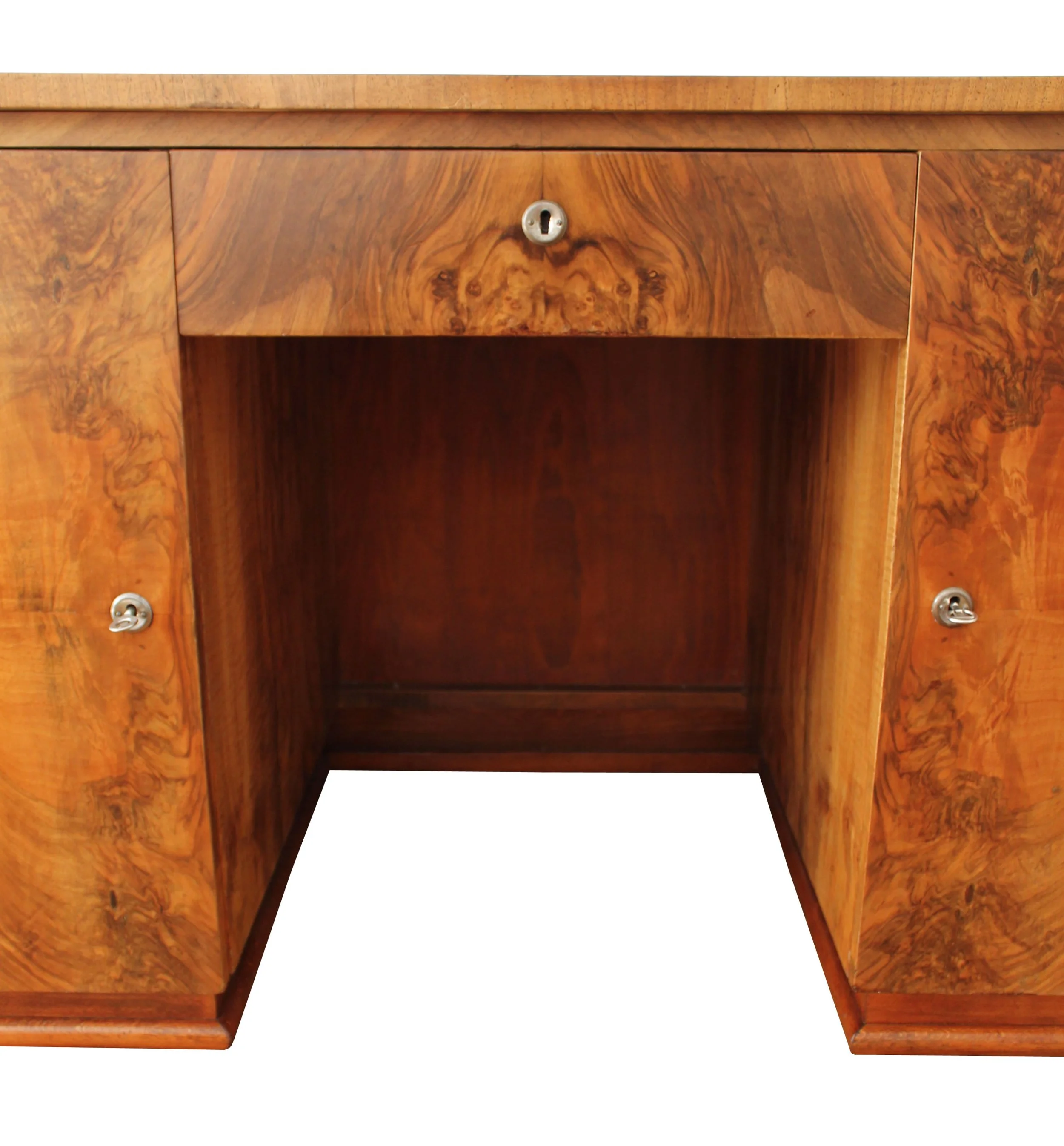 1940's Art Deco Walnut Desk