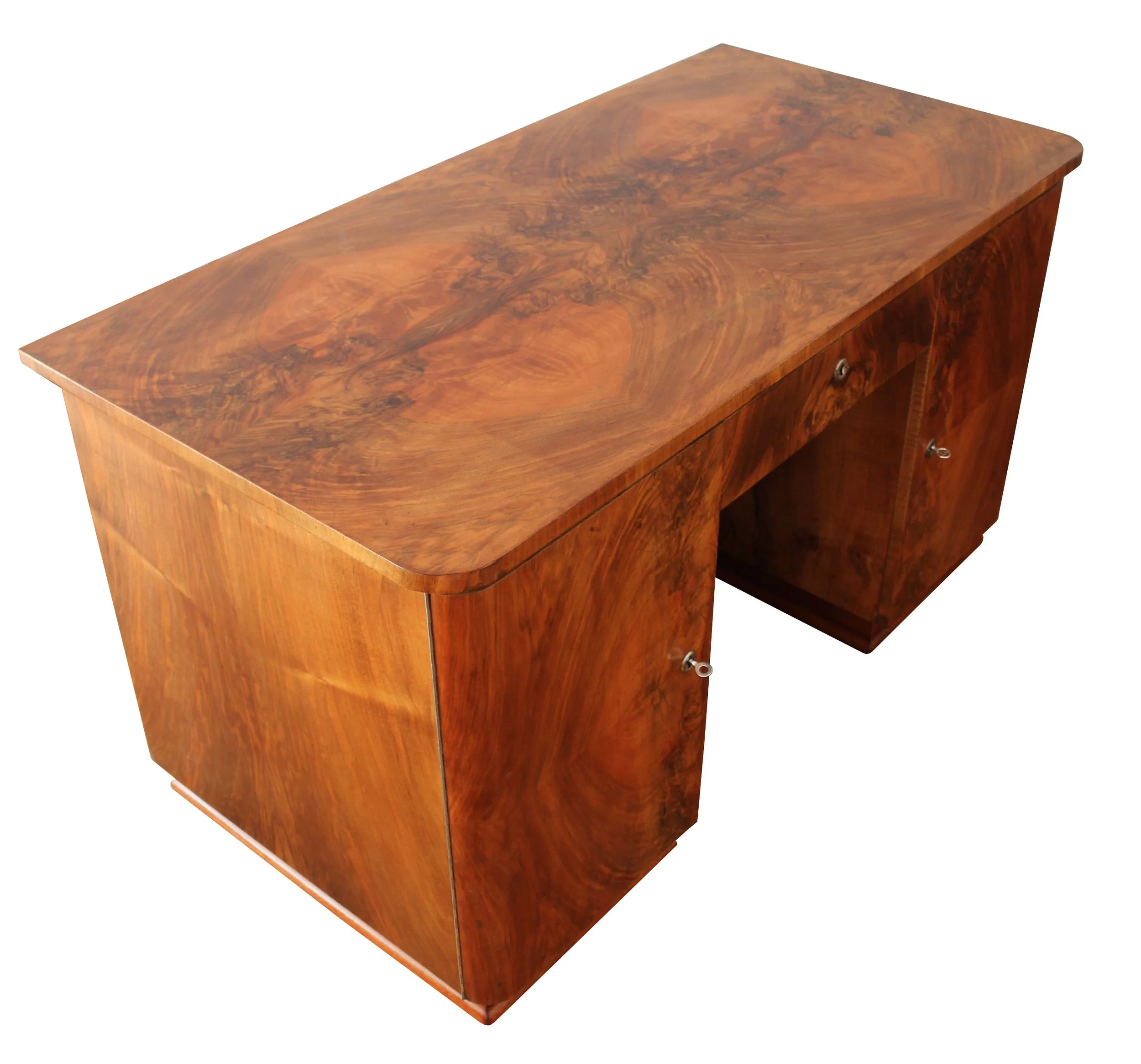 1940's Art Deco Walnut Desk