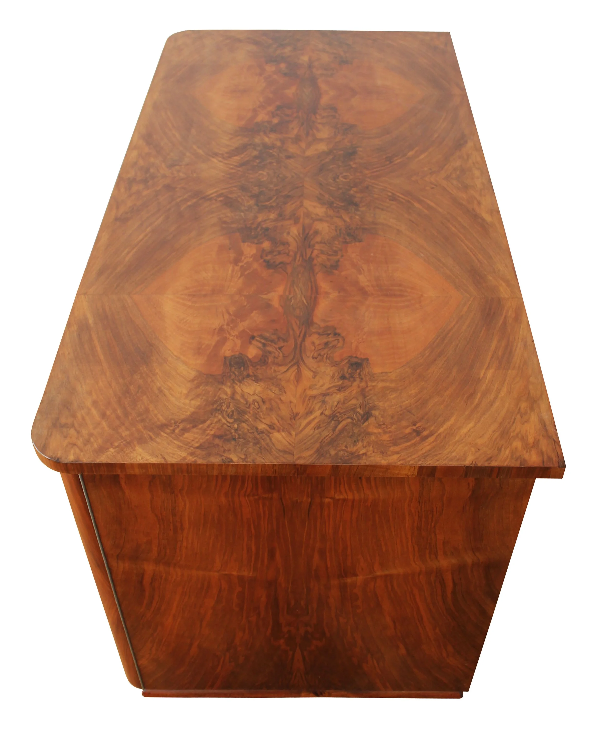 1940's Art Deco Walnut Desk