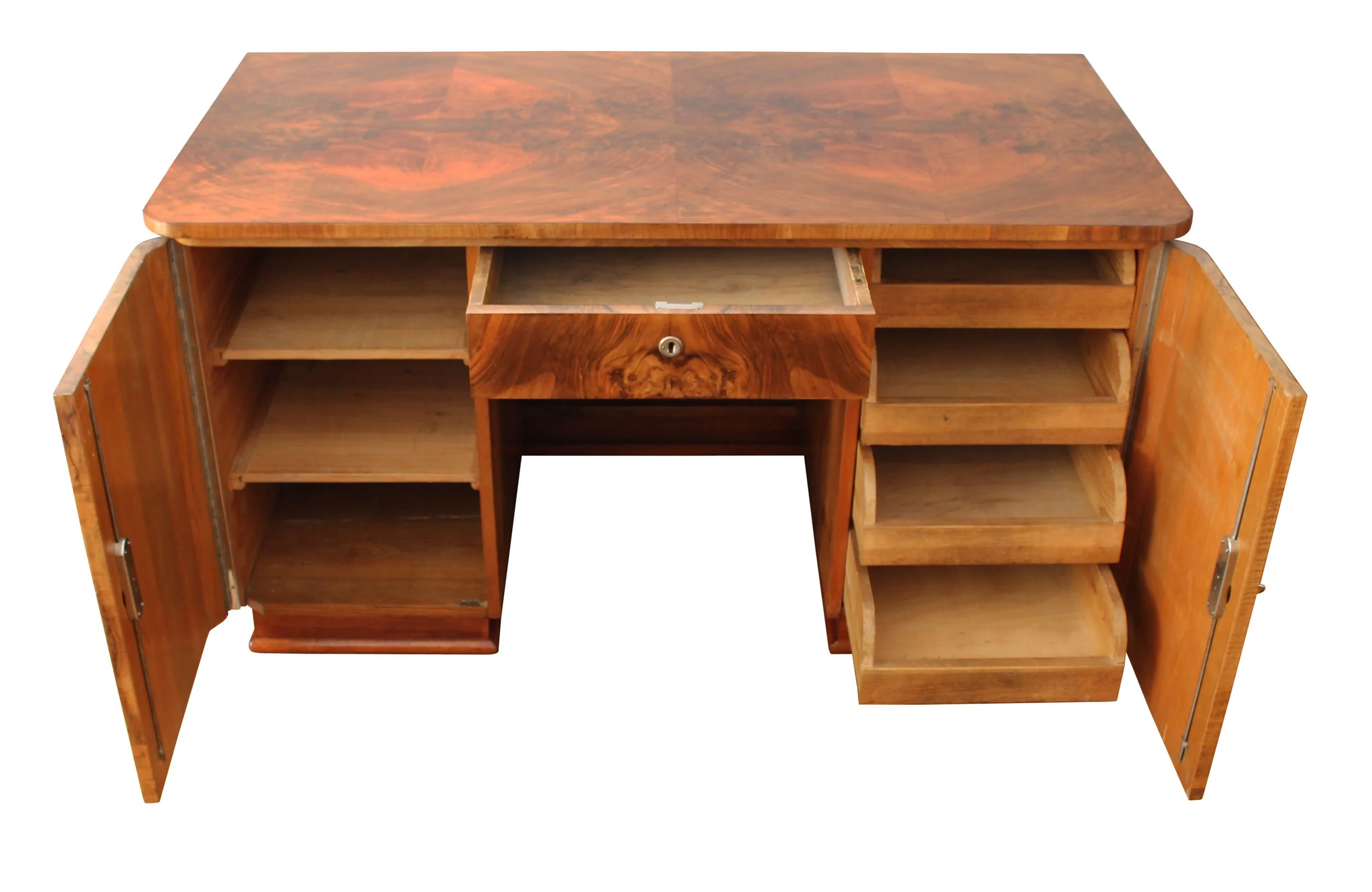 1940's Art Deco Walnut Desk
