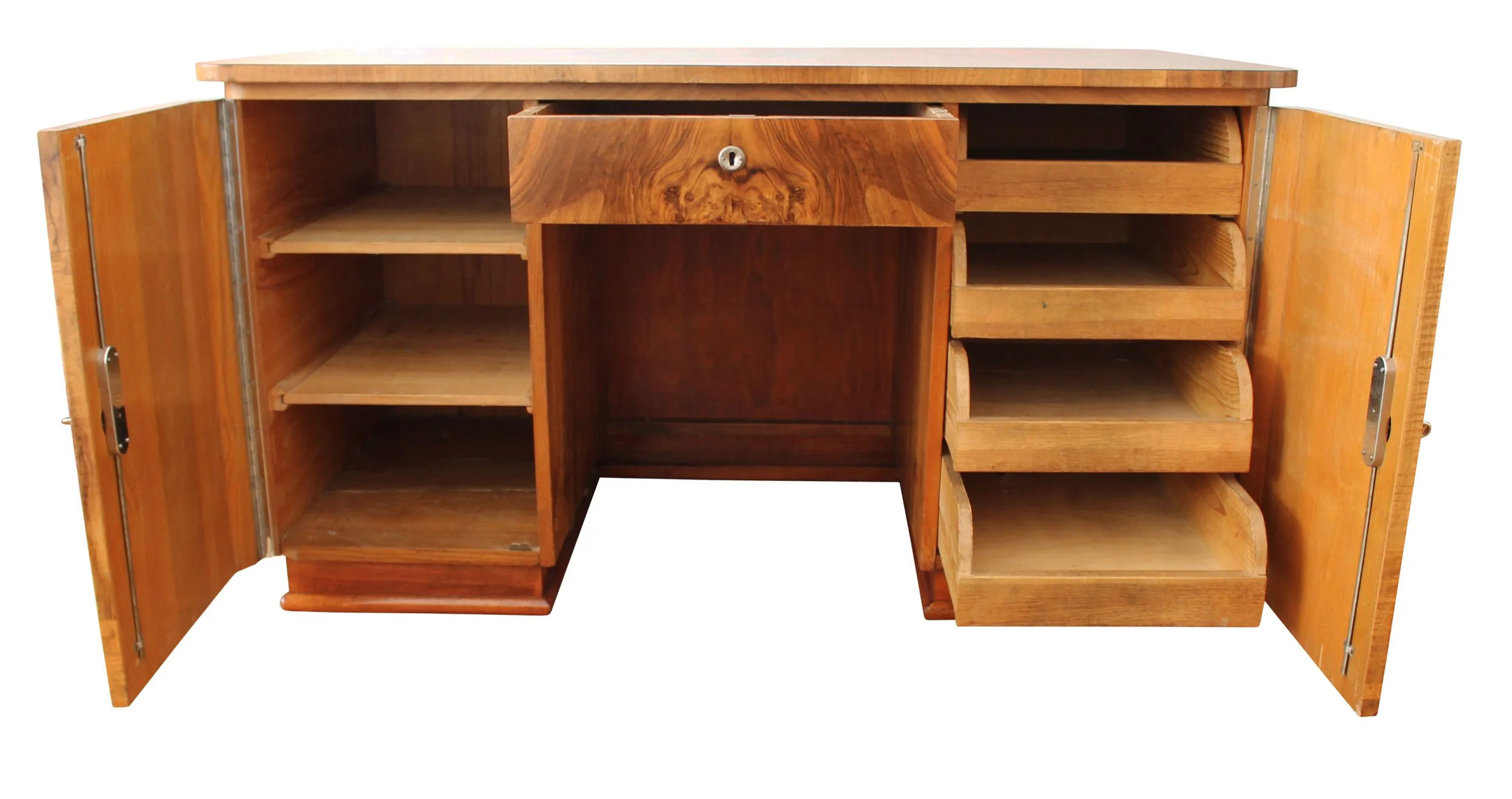 1940's Art Deco Walnut Desk