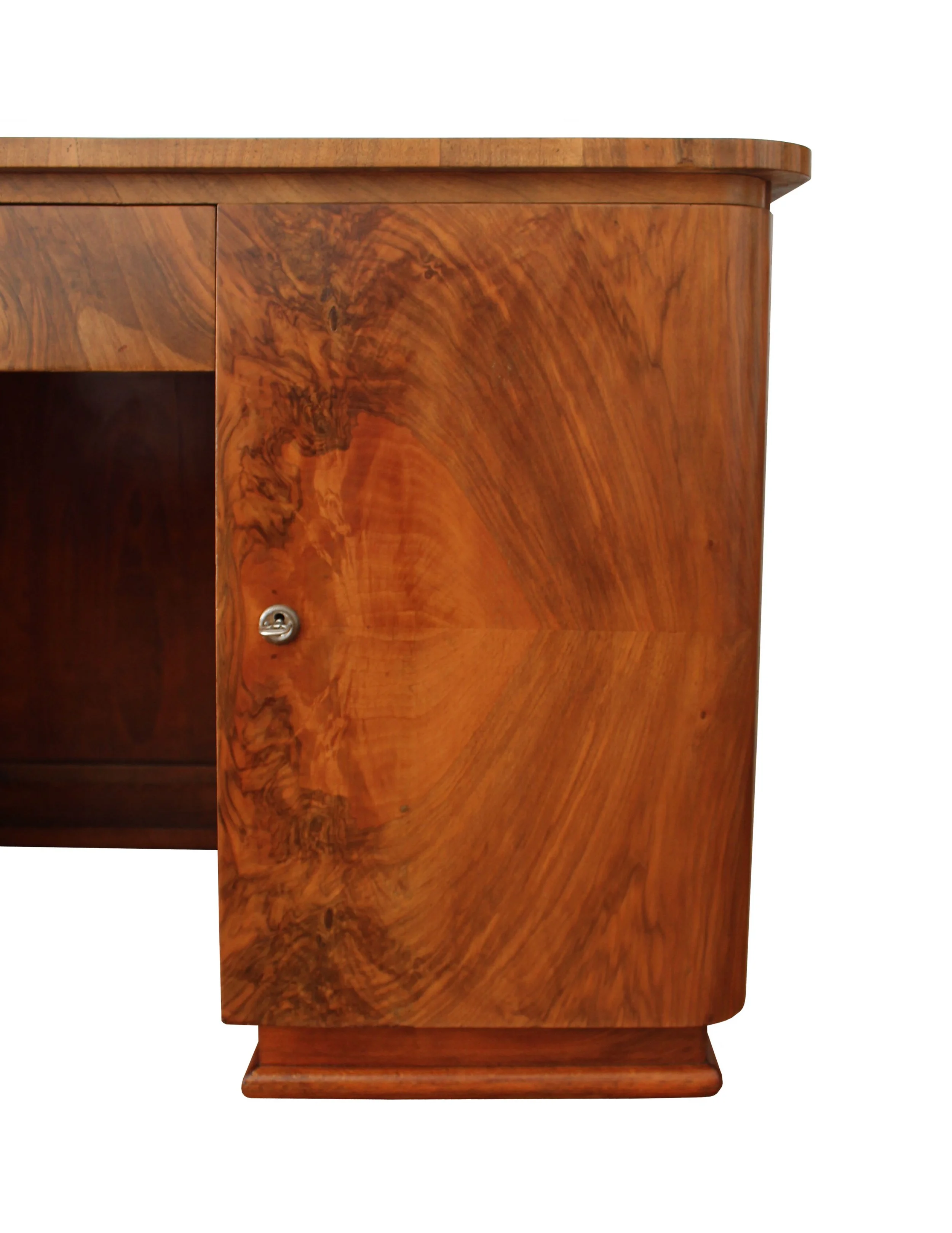 1940's Art Deco Walnut Desk