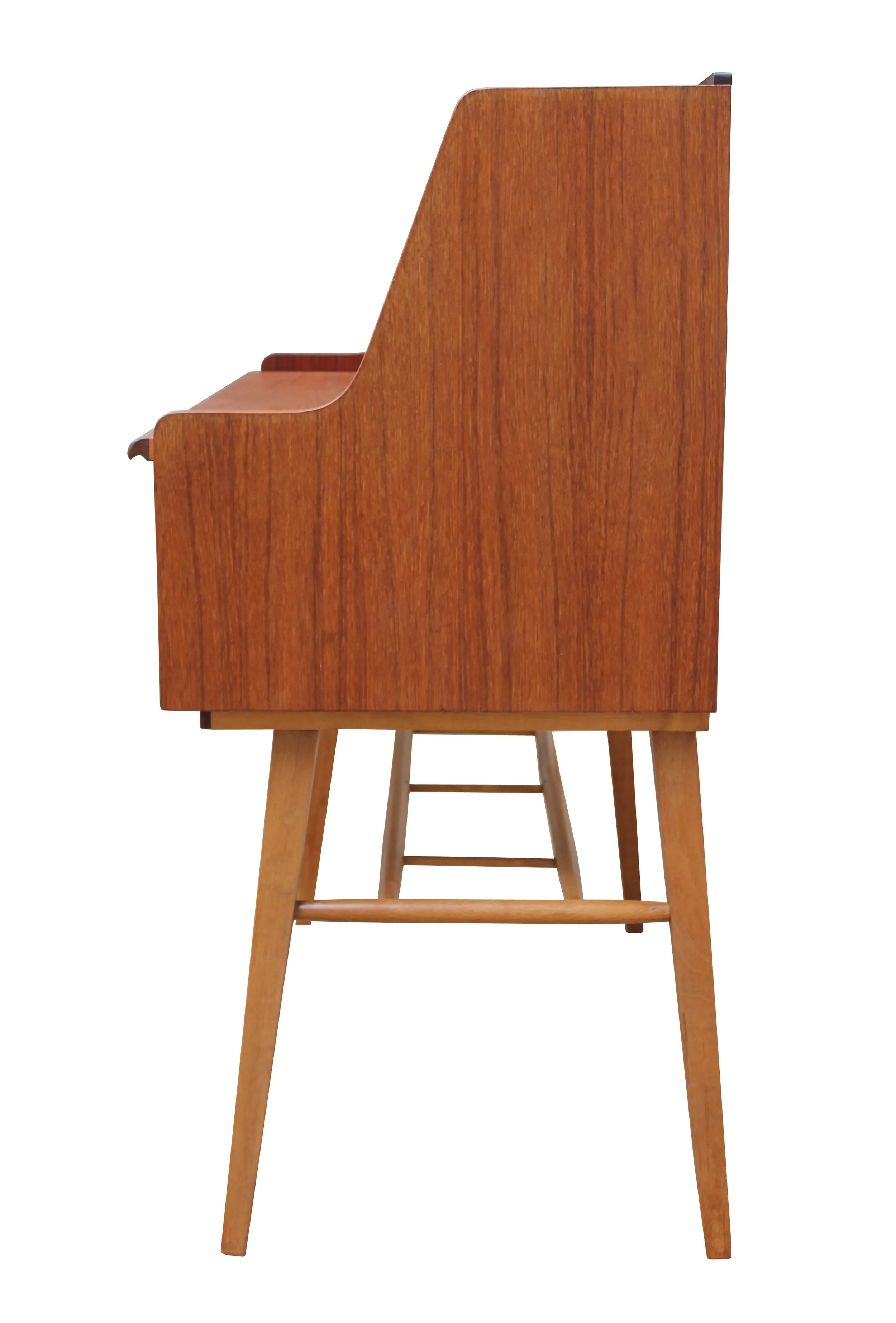 1960's Scandinavian Mid Century Teak Secretary Desk by AB Bröderna Gustafssons