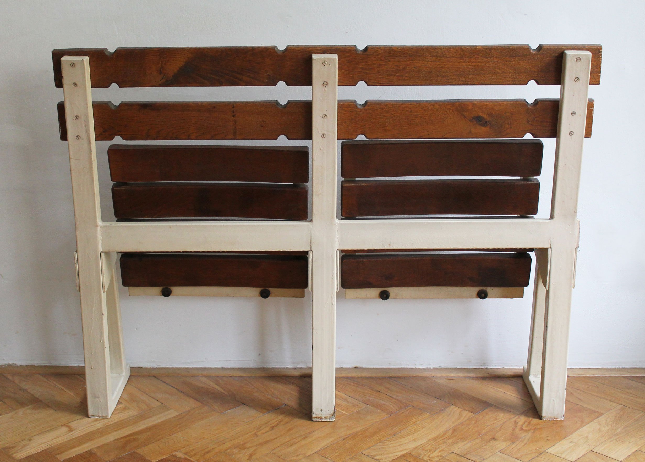 1970's Stadium bench, seats No. 9 and No. 10