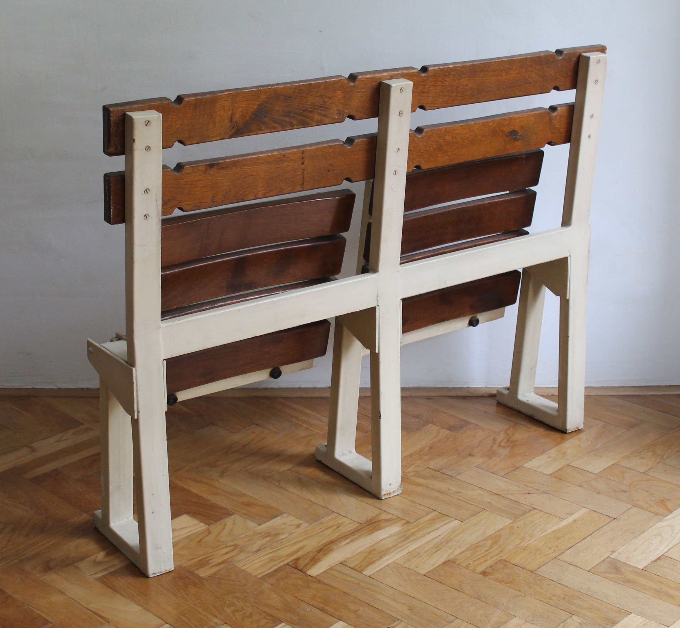 1970's Stadium bench, seats No. 9 and No. 10