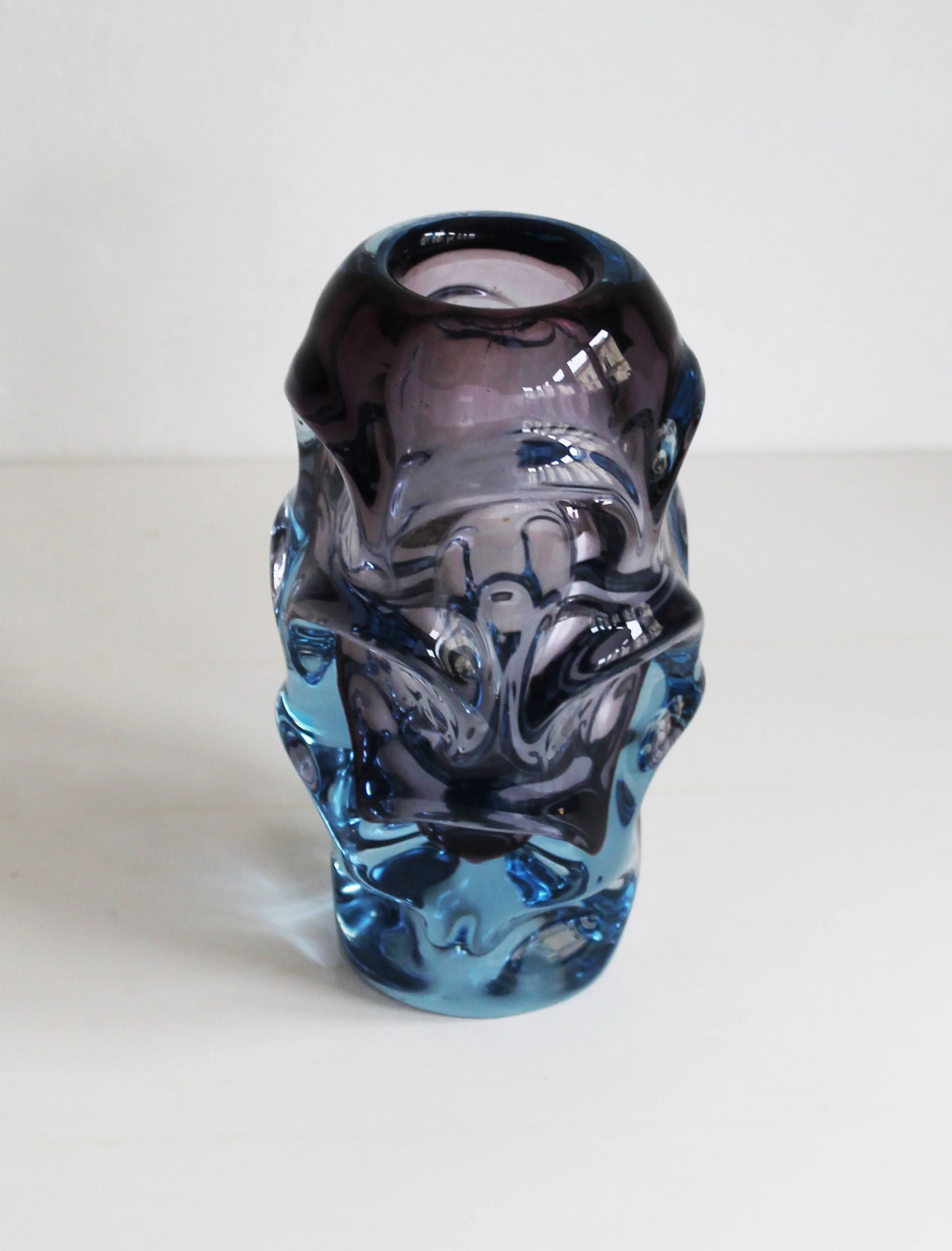 1960s Bohemian art glass vase from Red Core series.jpg