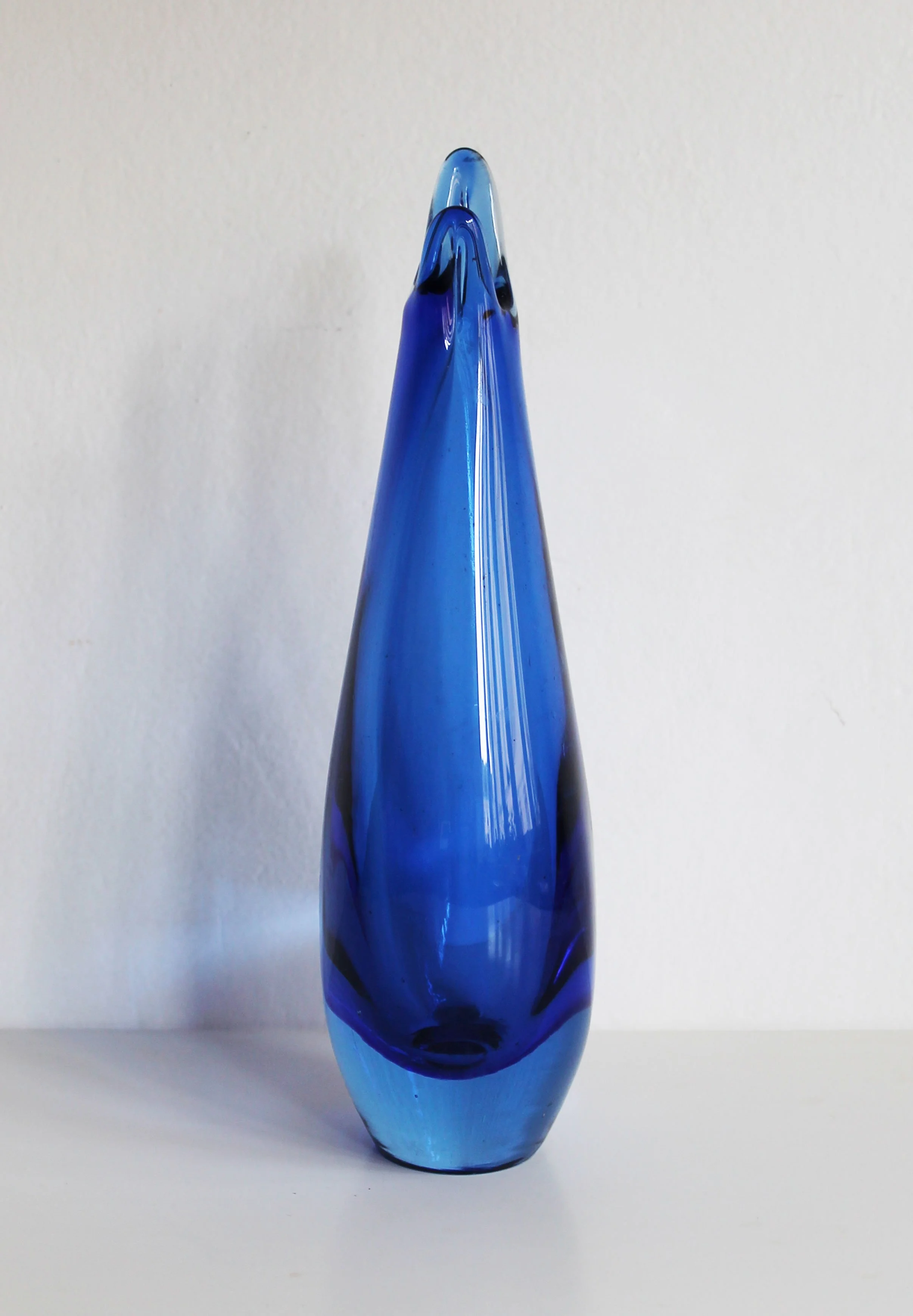 Sculptural 1960s glass vase from Czechoslovakia.jpg