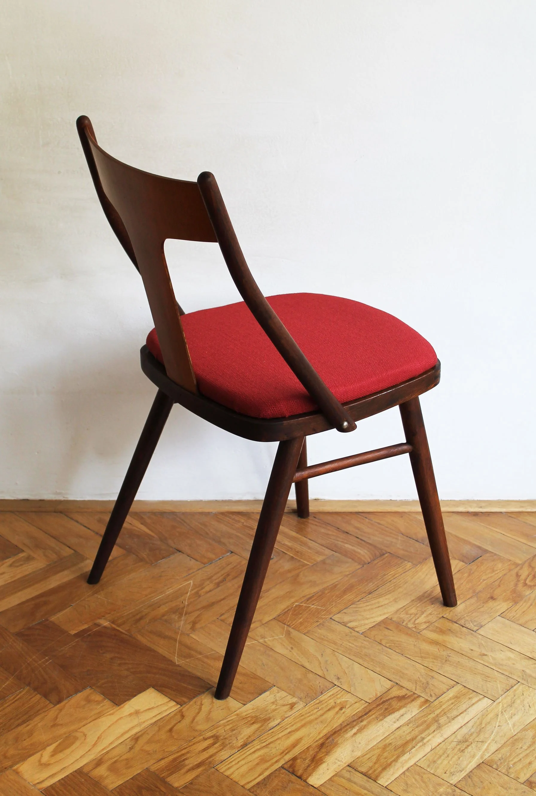 Vintage Central European modern dining chairs in solid wood.jpg