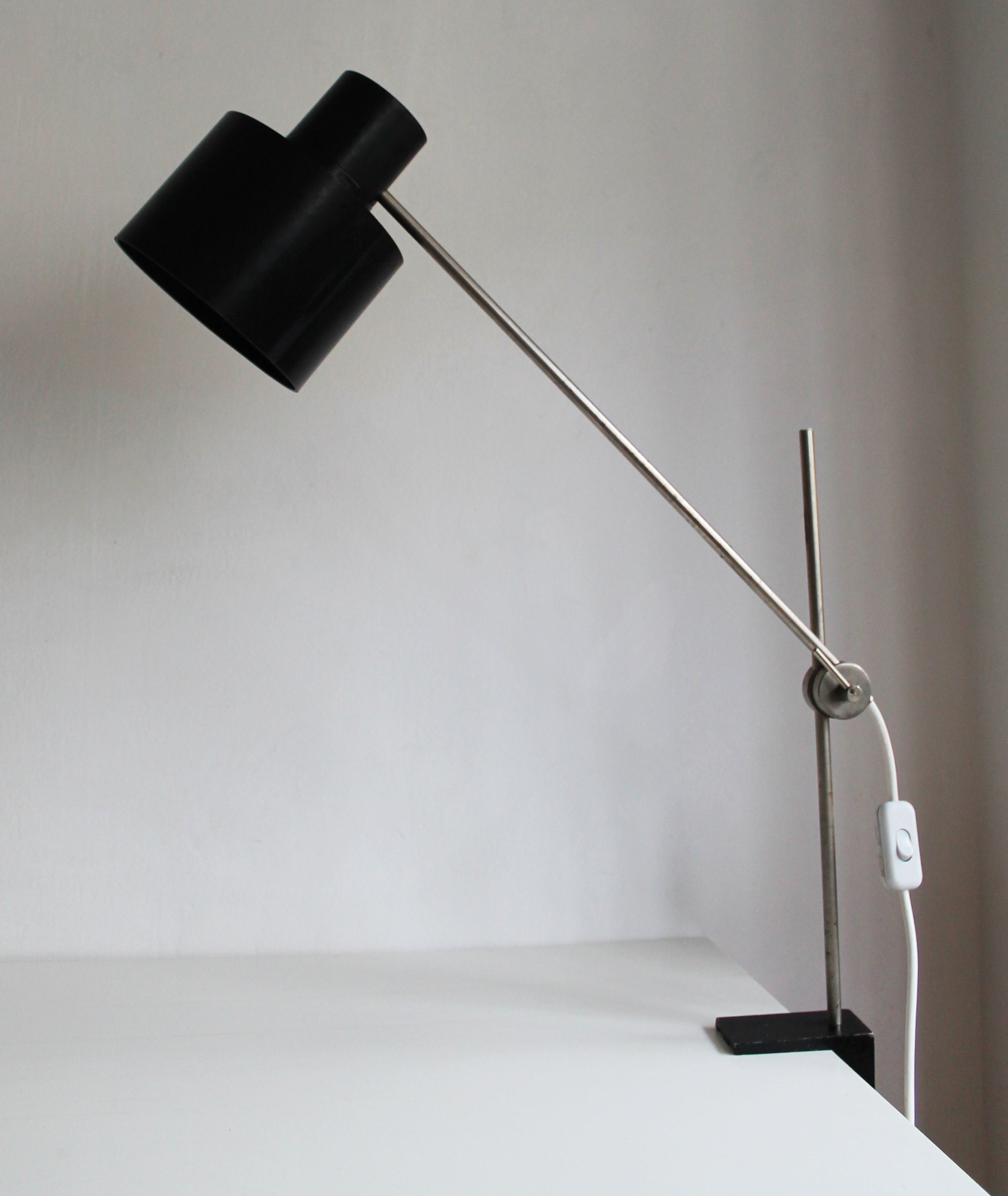 Retro black lamp with steel reflector.jpg