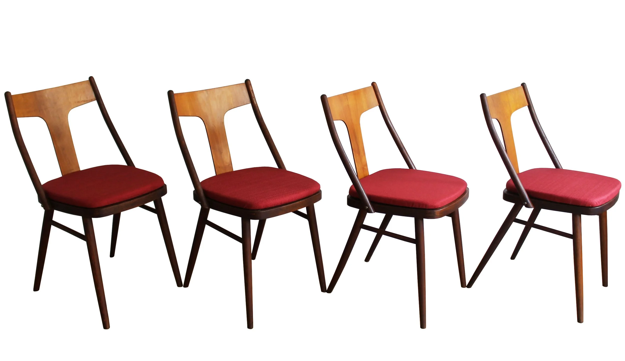 Set of four vintage dining chairs by Mier Topoľčany from 1960s Czechoslovakia.jpg