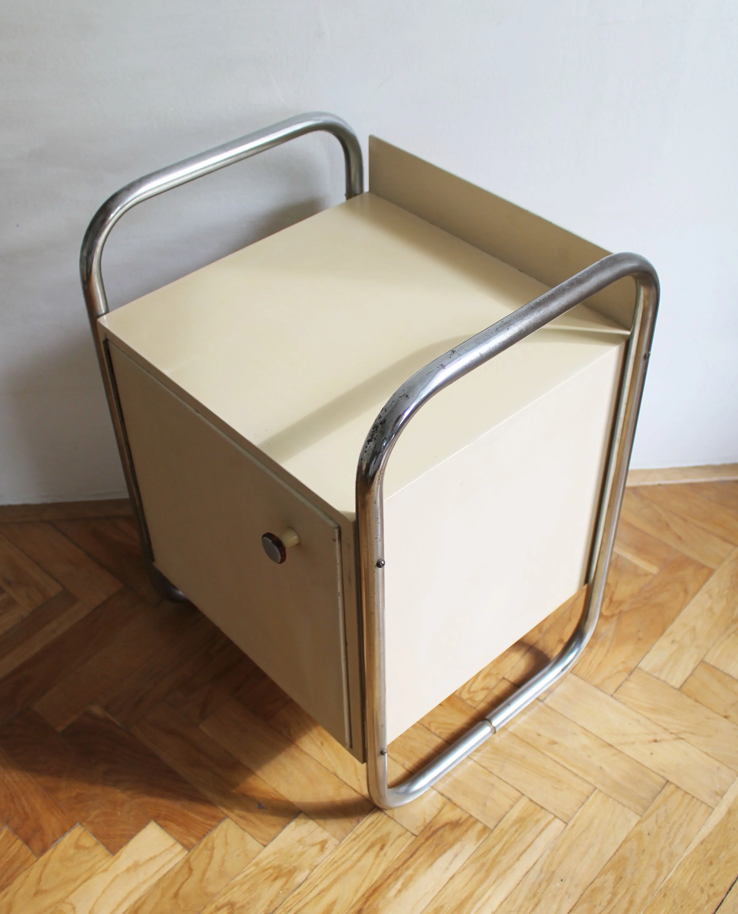 Pair of 1940's Modernist Bedside Tables by Slezak (Copy)