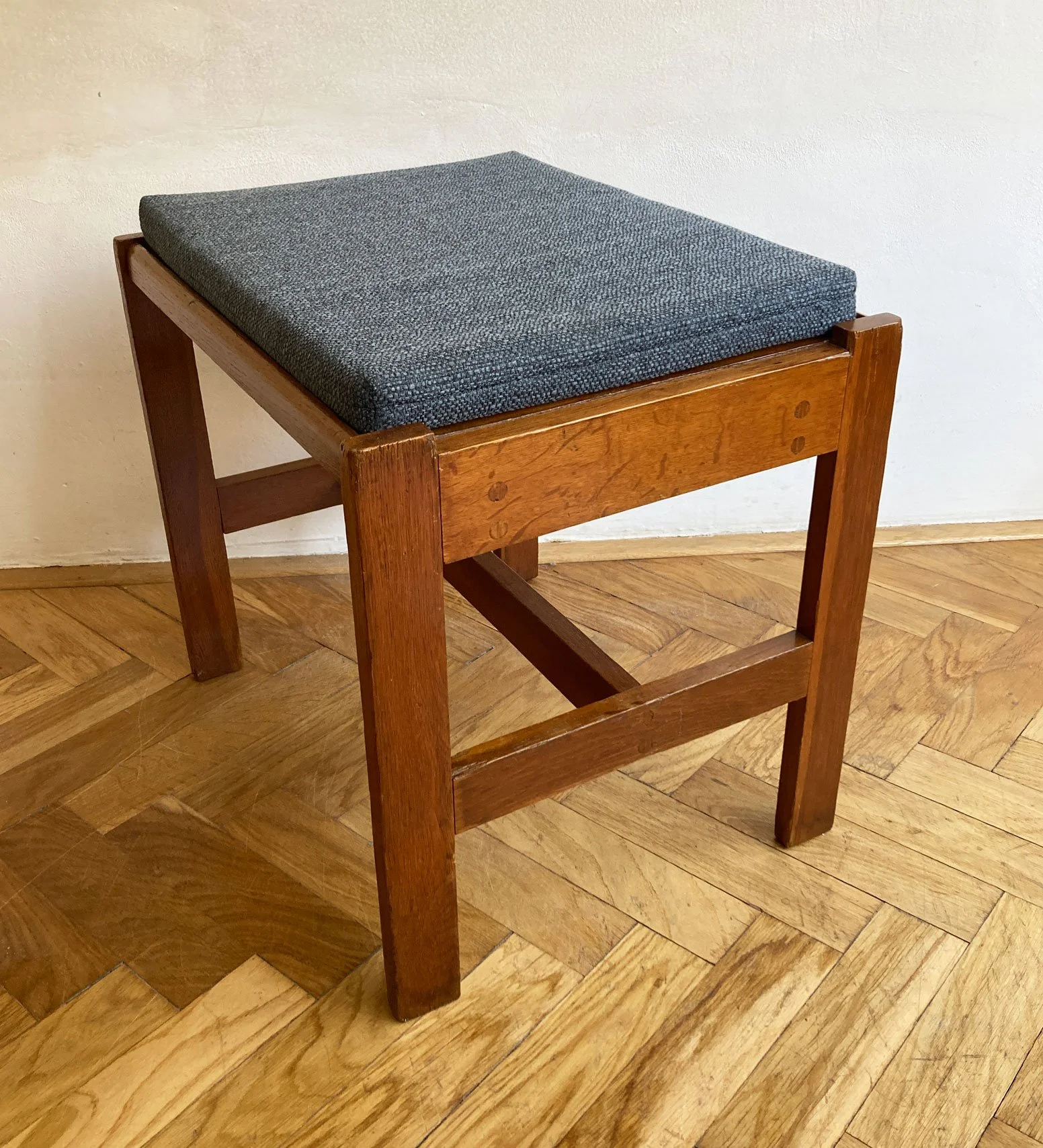 Scandinavian style mid-century stool produced by Krásná Jizba in Czechoslovakia.jpg
