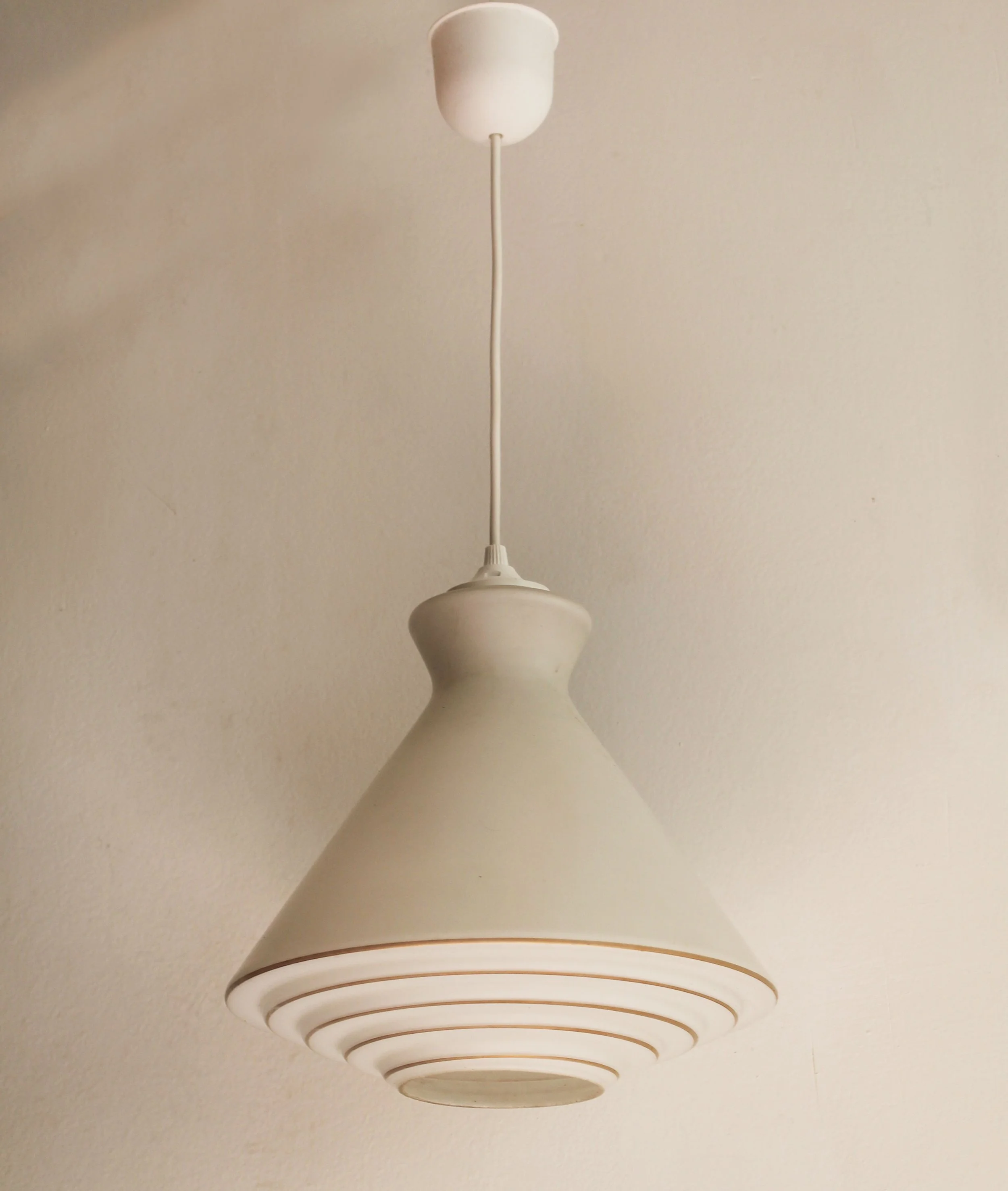 vintage mid century modern ceiling lamp with white glass.jpg