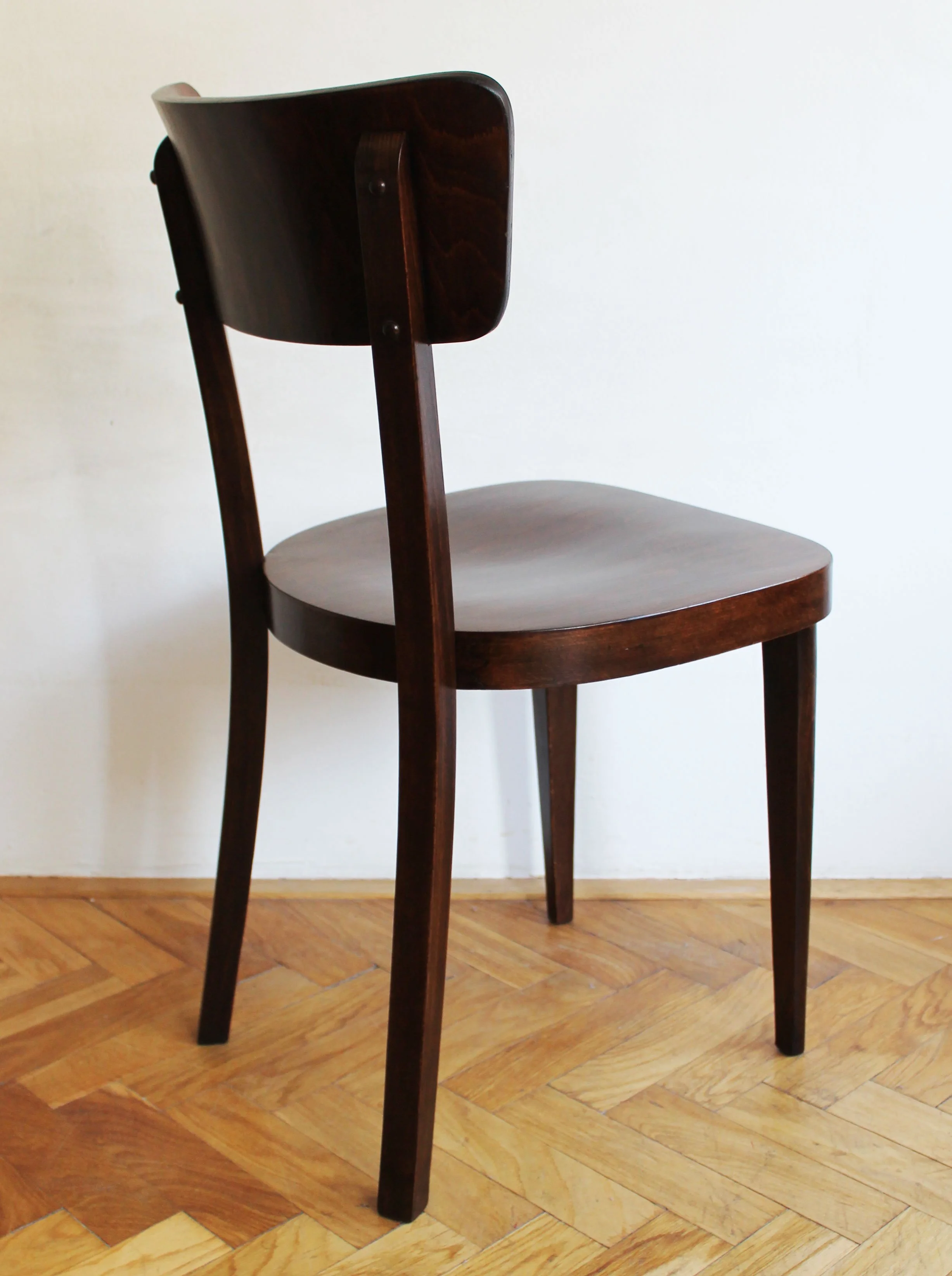 Hand-finished shellac walnut chair, made in former Czechoslovakia.jpg