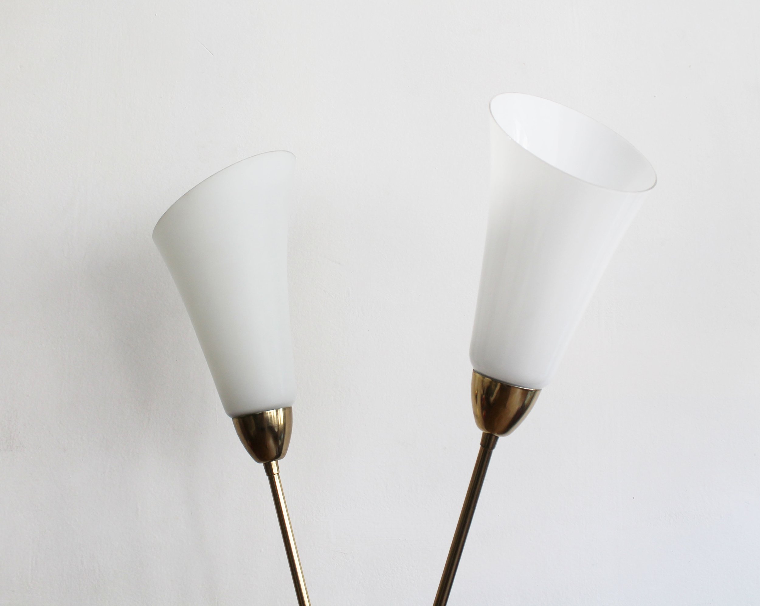 Vintage floor lamp combining brass, glass and ceramic.jpg
