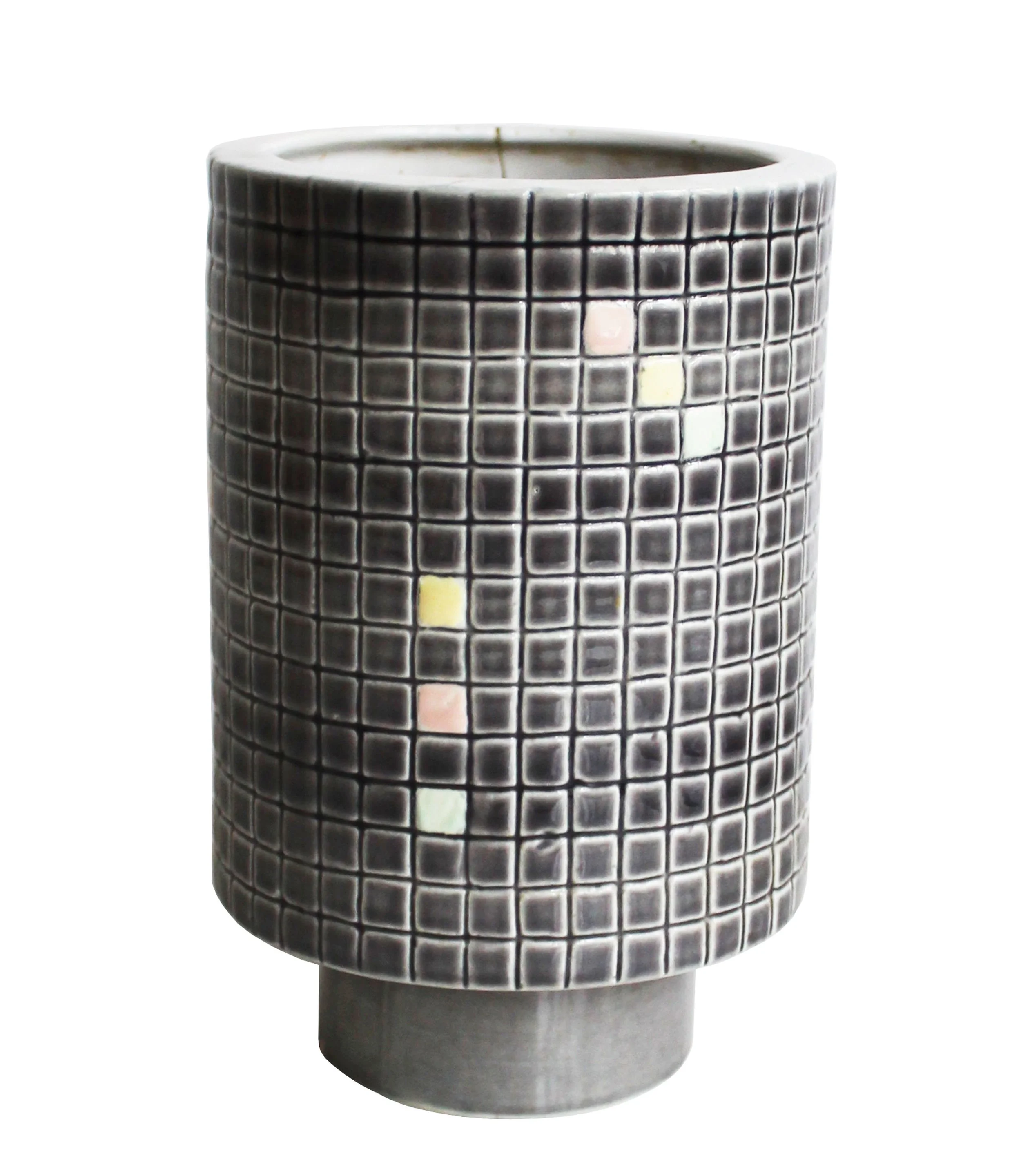 1960s European ceramic mosaic vase.jpg