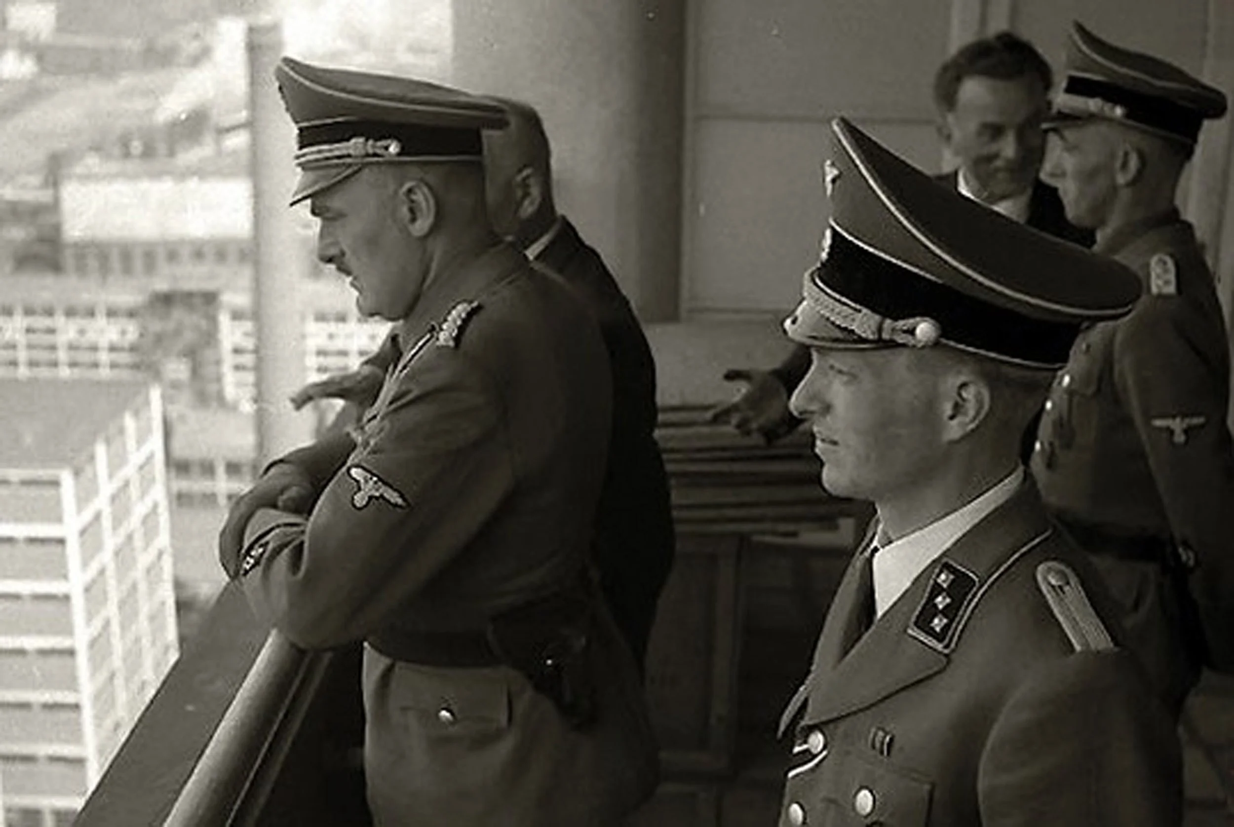 erman occupation officials overlooking the Baťa factory complex in Zlín