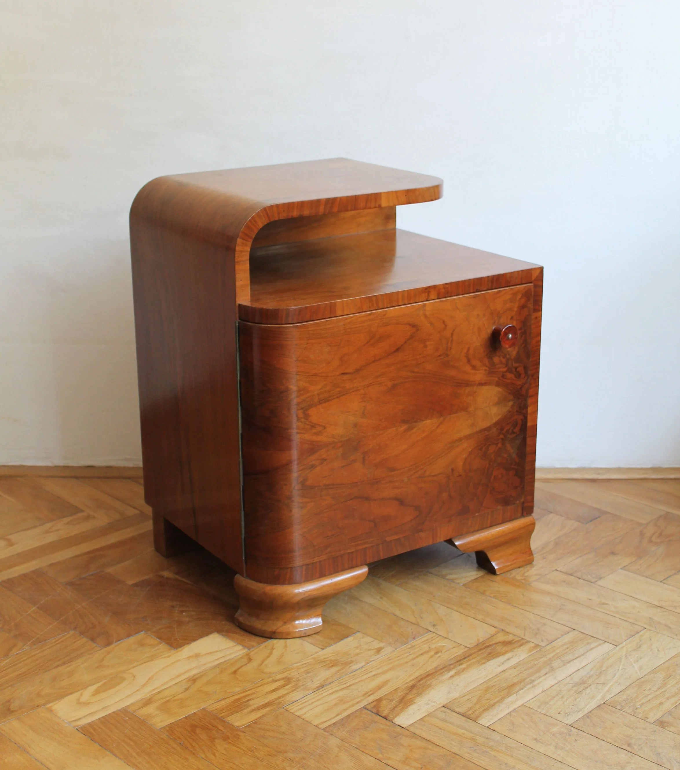 vintage Art Deco nightstand restored walnut wood grain.jpg