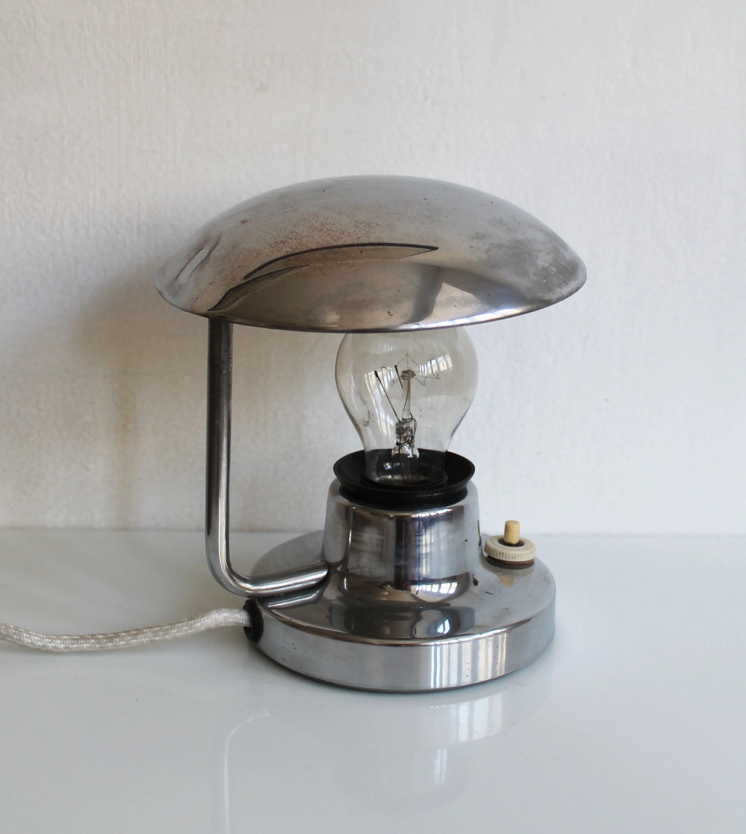 Original vintage wiring and steel base Josef Hurka lamp.jpg