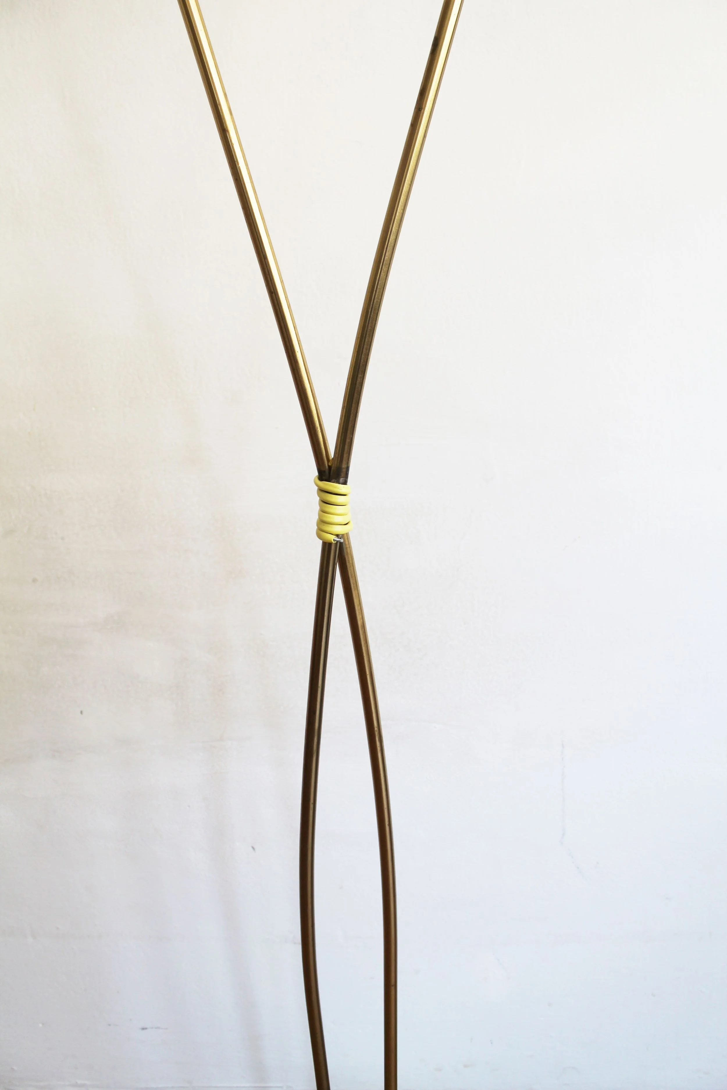 Detail of curved brass arms on vintage Czech lamp.jpg