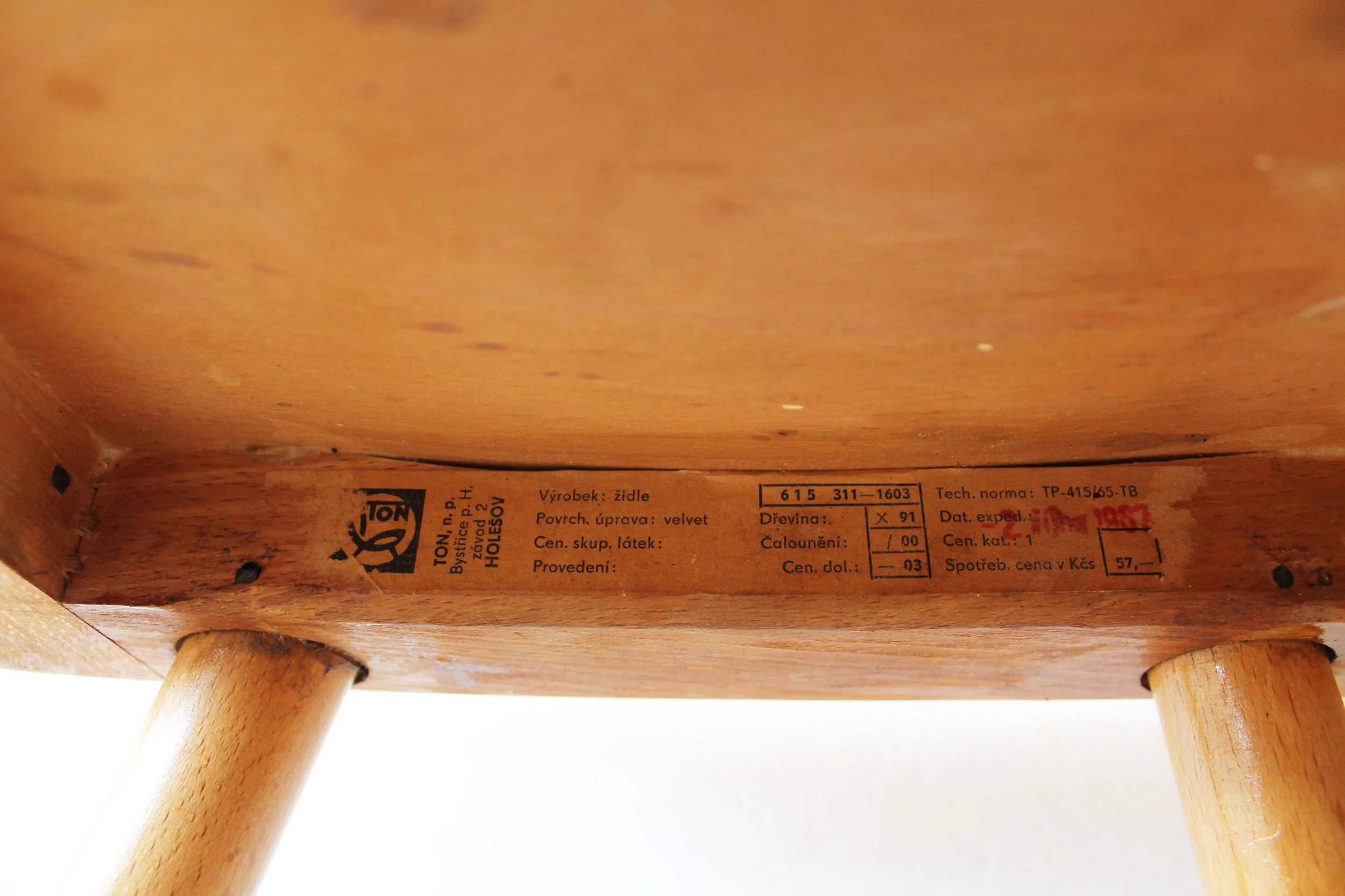 Pair of Dining Chairs by Antonin Suman for TON