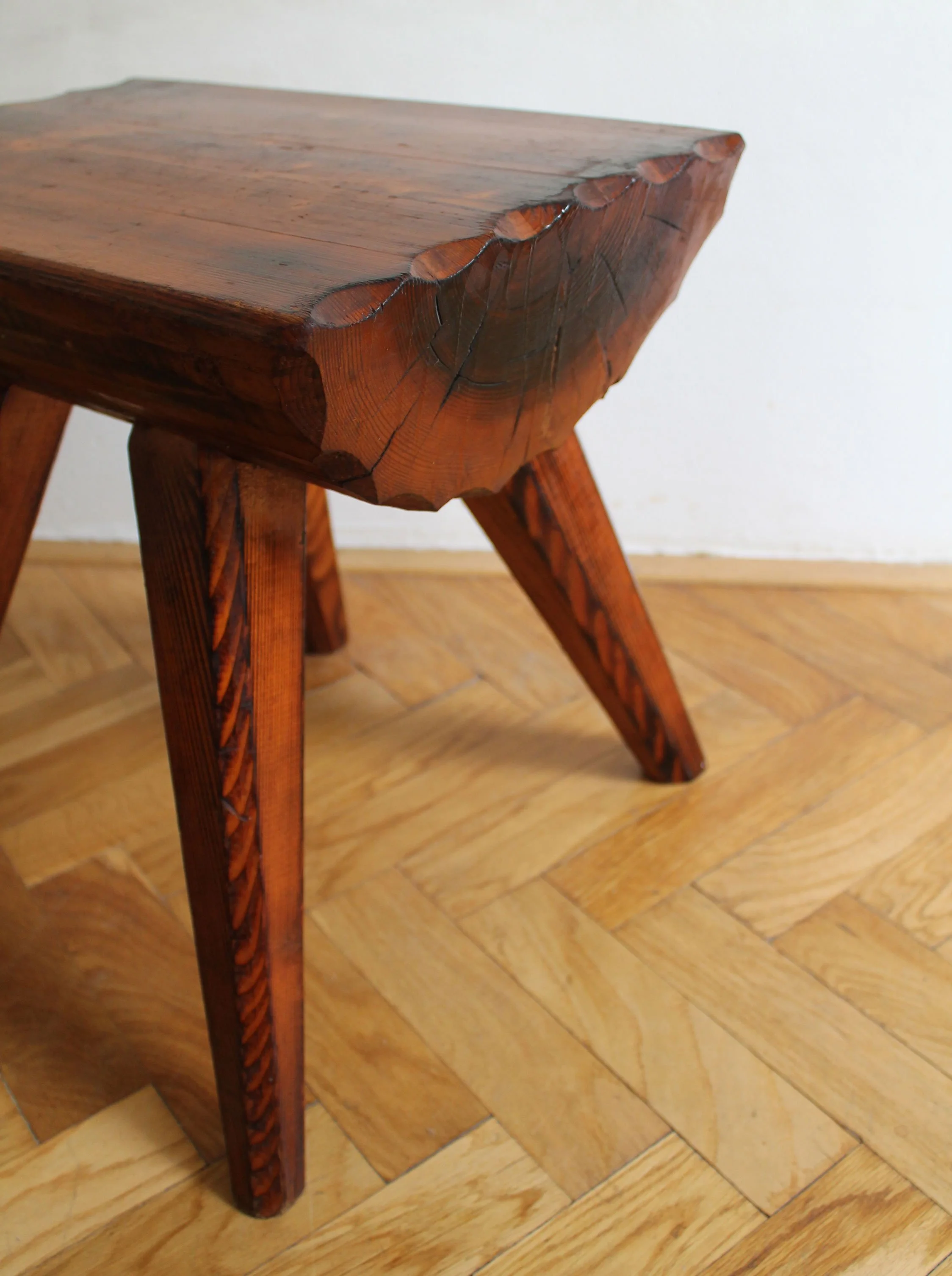 1970's Pair of solid oak stools (Copy)