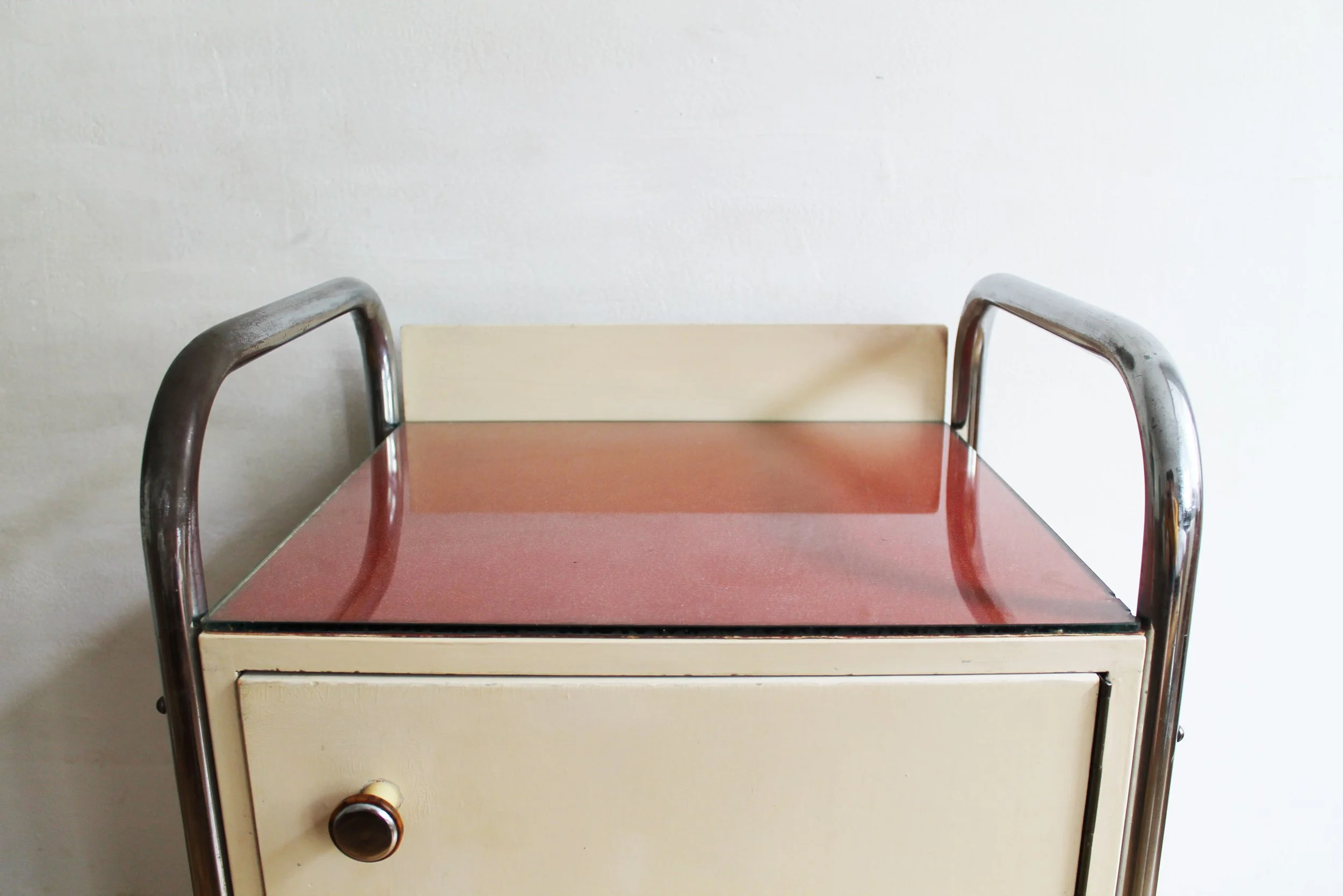 Pair of 1940's Modernist Bedside Tables by Slezak (Copy)