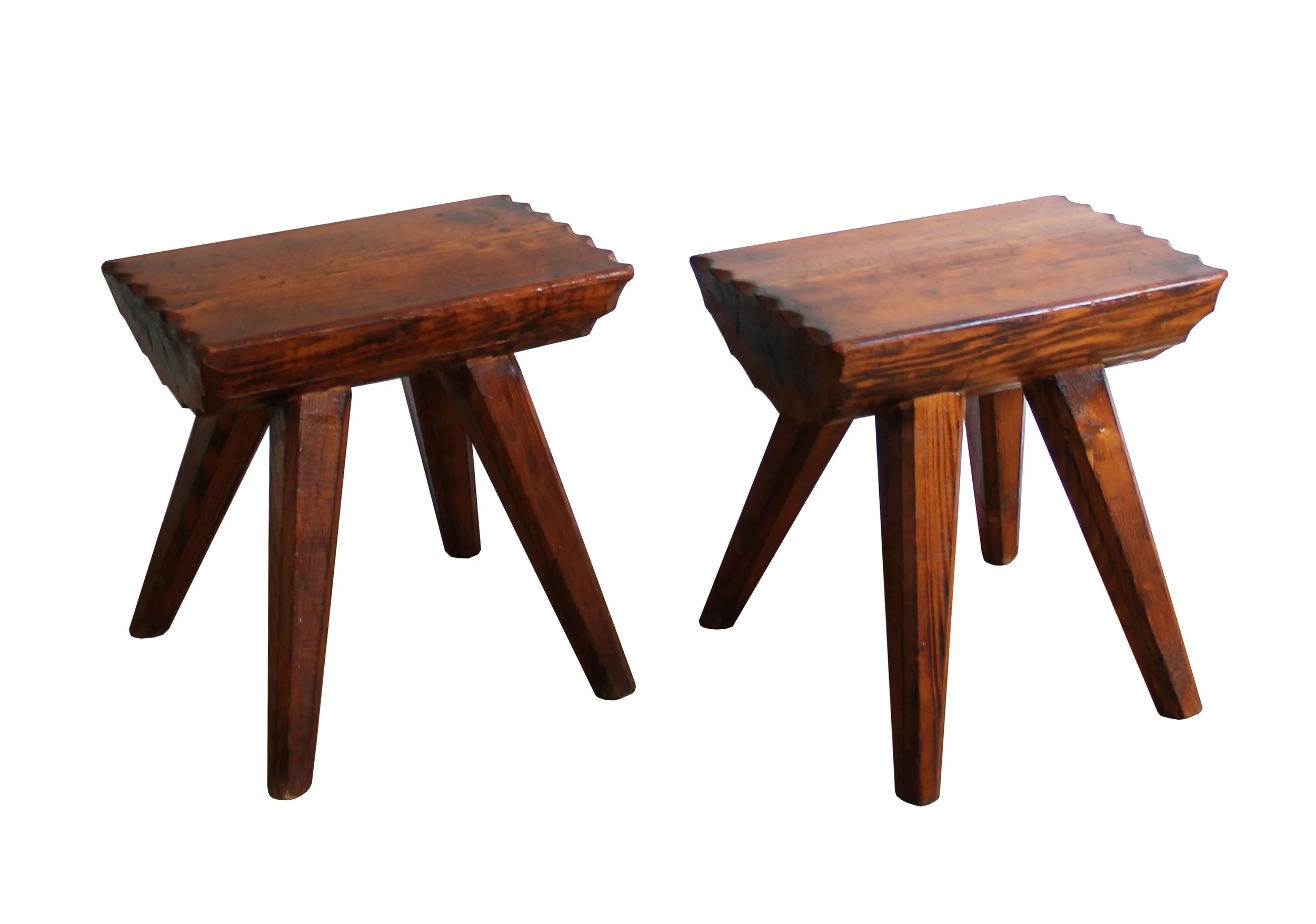 1970's Pair of solid oak stools (Copy)