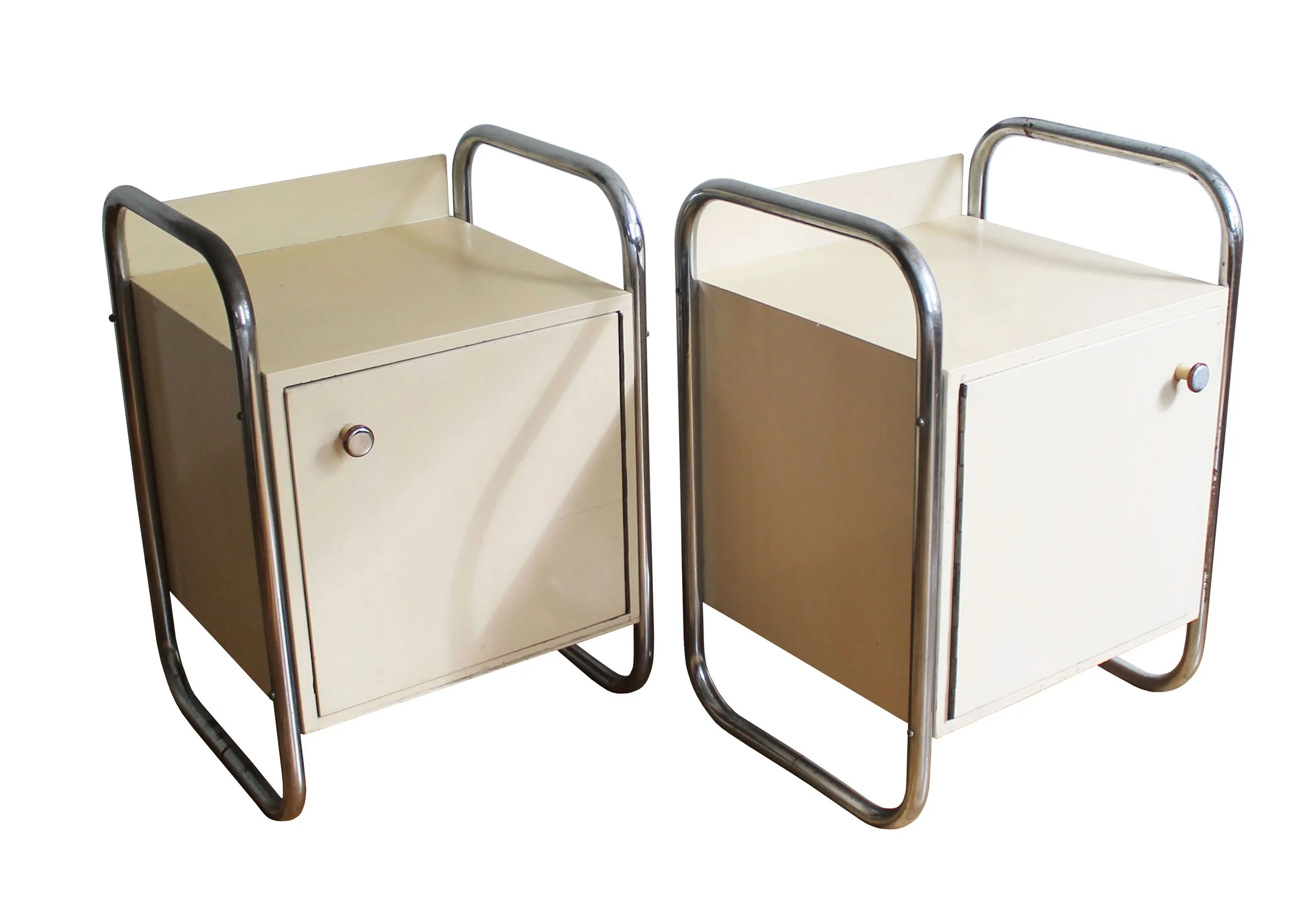 Pair of 1940's Modernist Bedside Tables by Slezak (Copy)