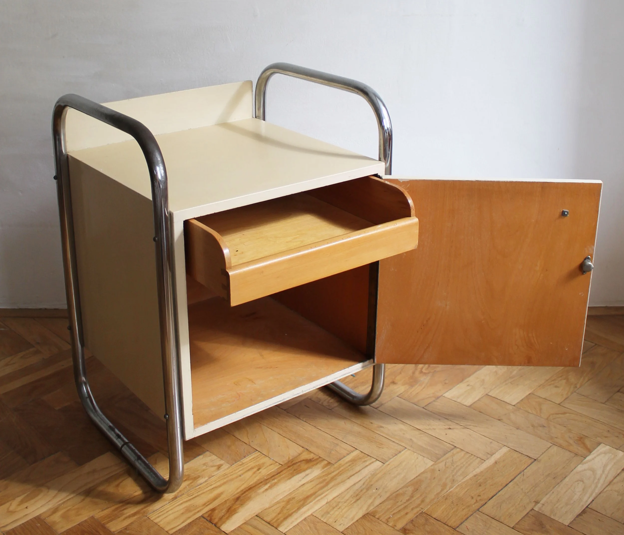 Pair of 1940's Modernist Bedside Tables by Slezak (Copy)