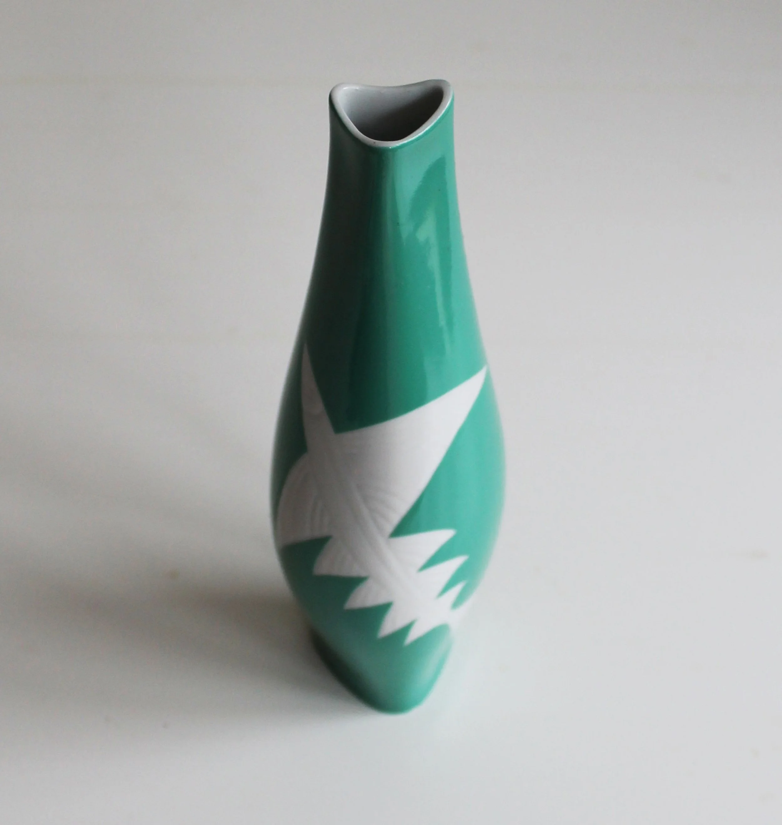 Green mid-century ceramic vase photographed for By Barnabas.jpg