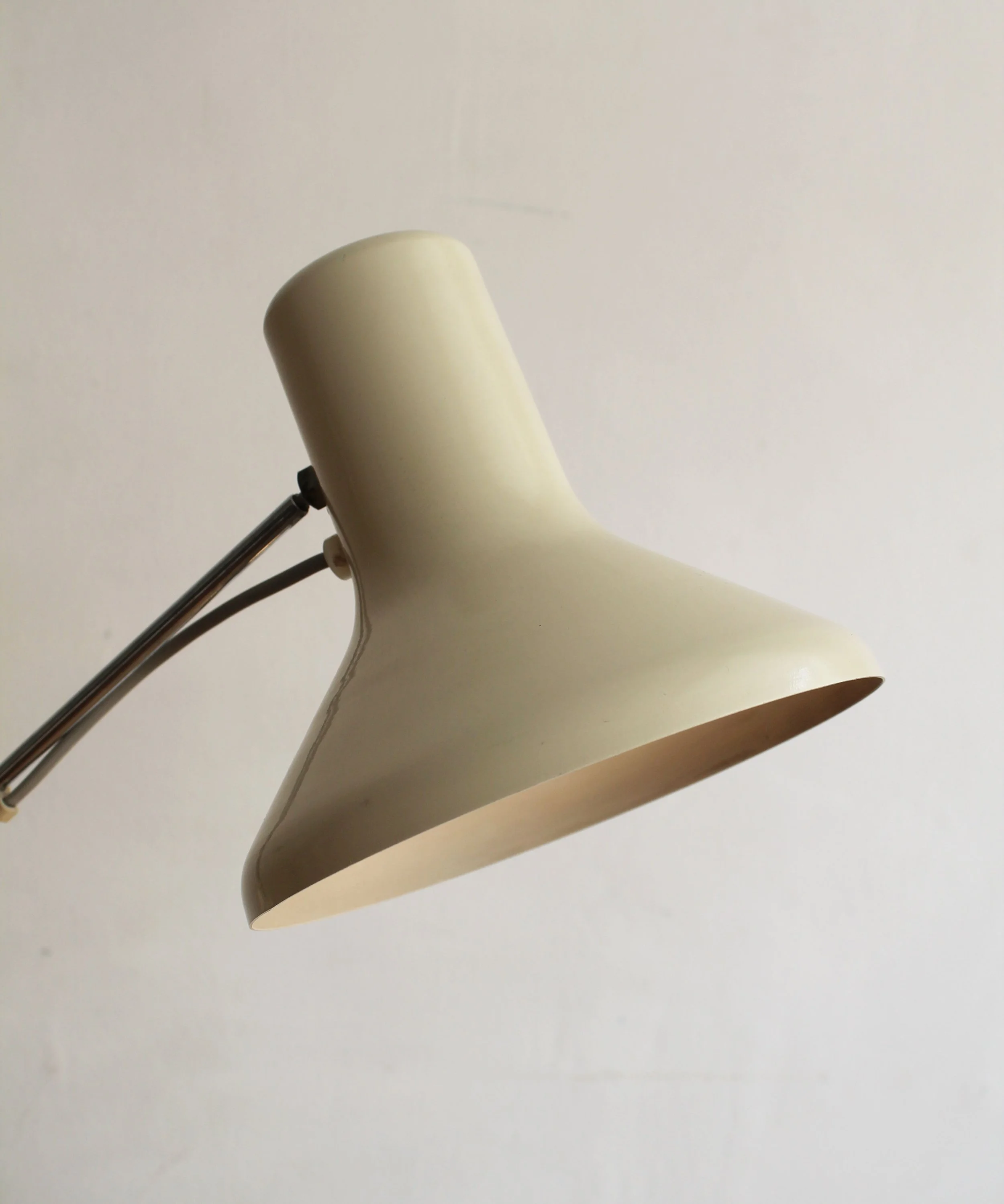 Photo from above showing top of lamp shade and structure