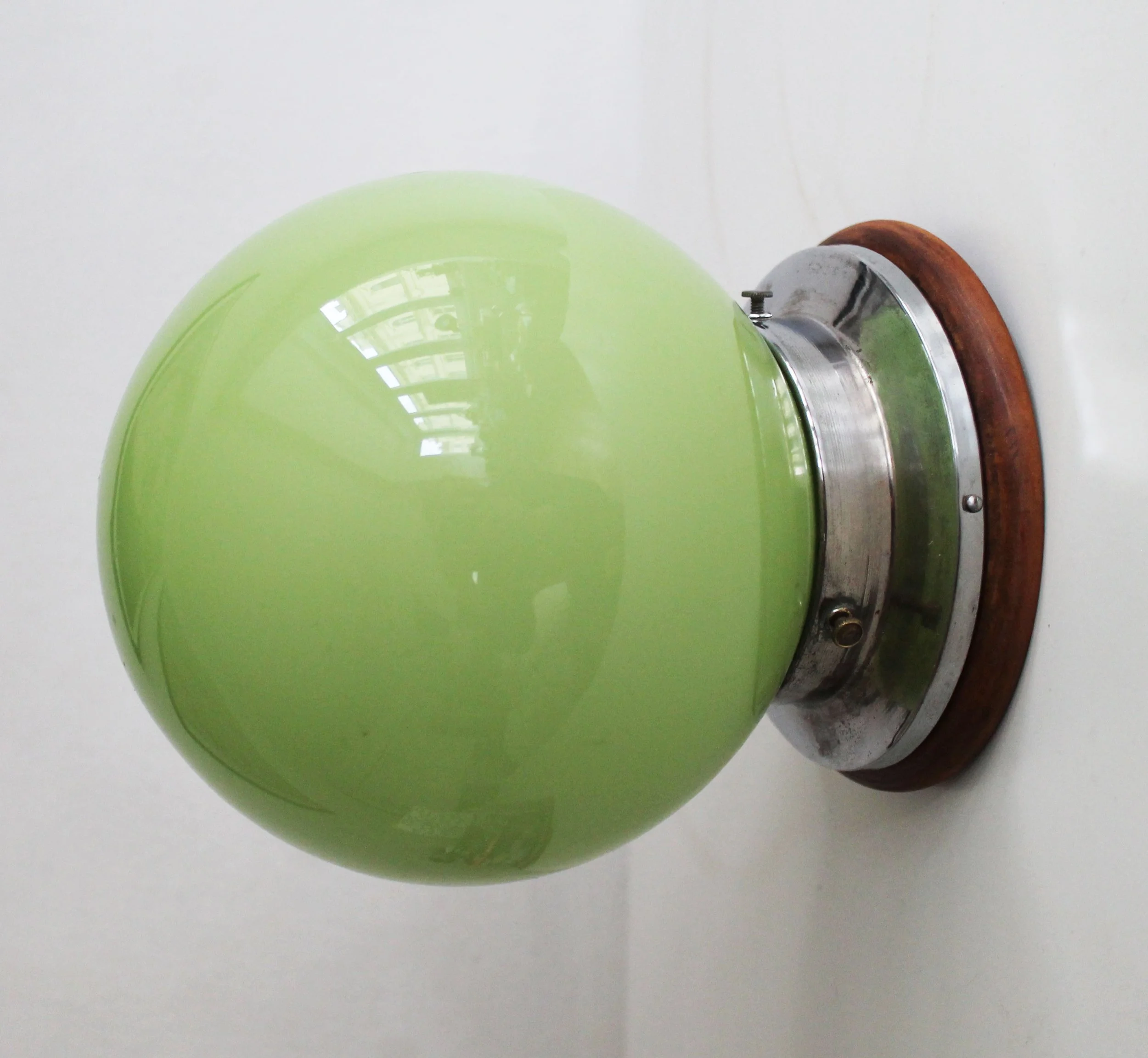 Modernist chrome and glass wall light from Czechoslovakia, restored by By Barnabas.jpg