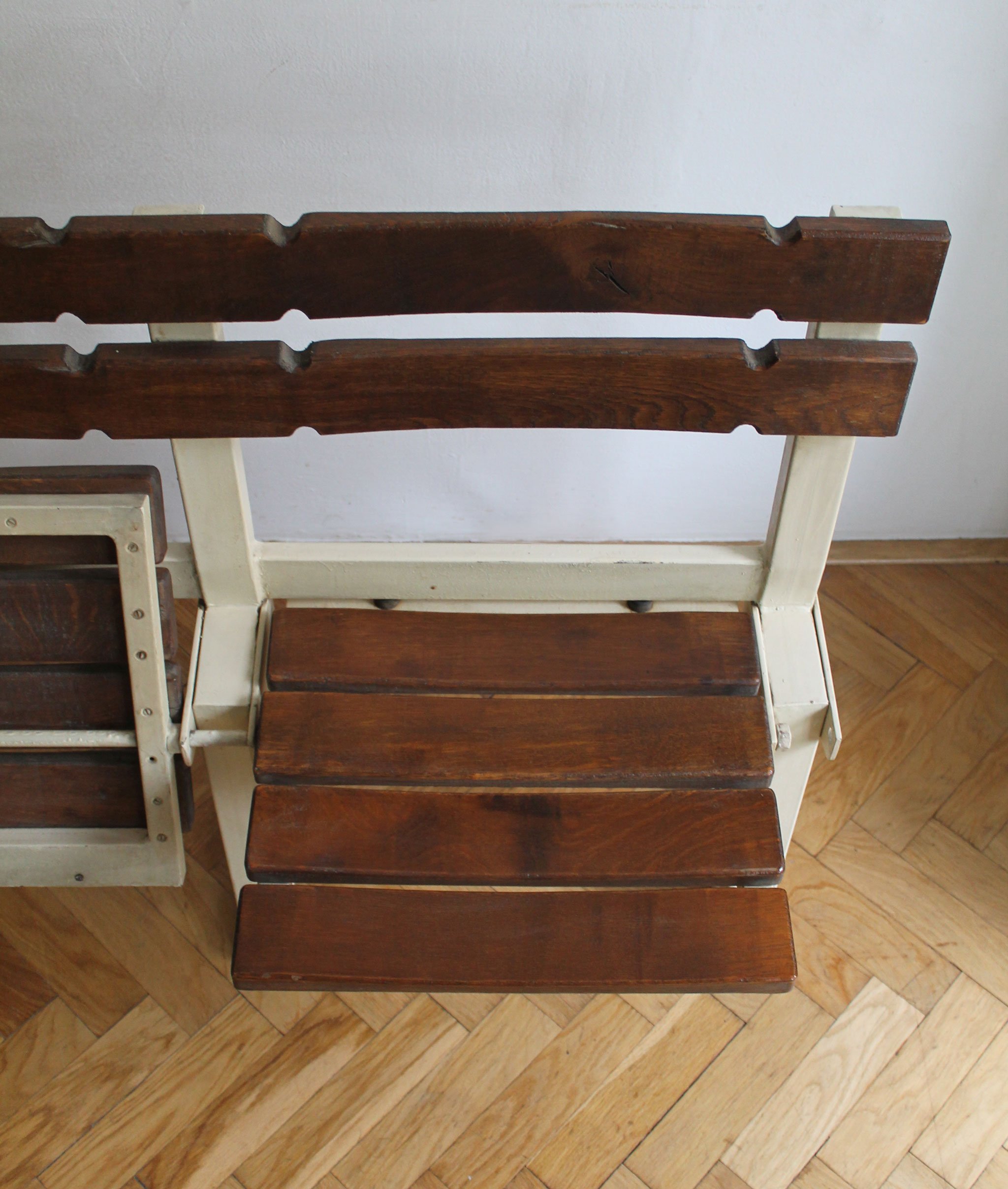 1970's Stadium bench, seats No. 9 and No. 10