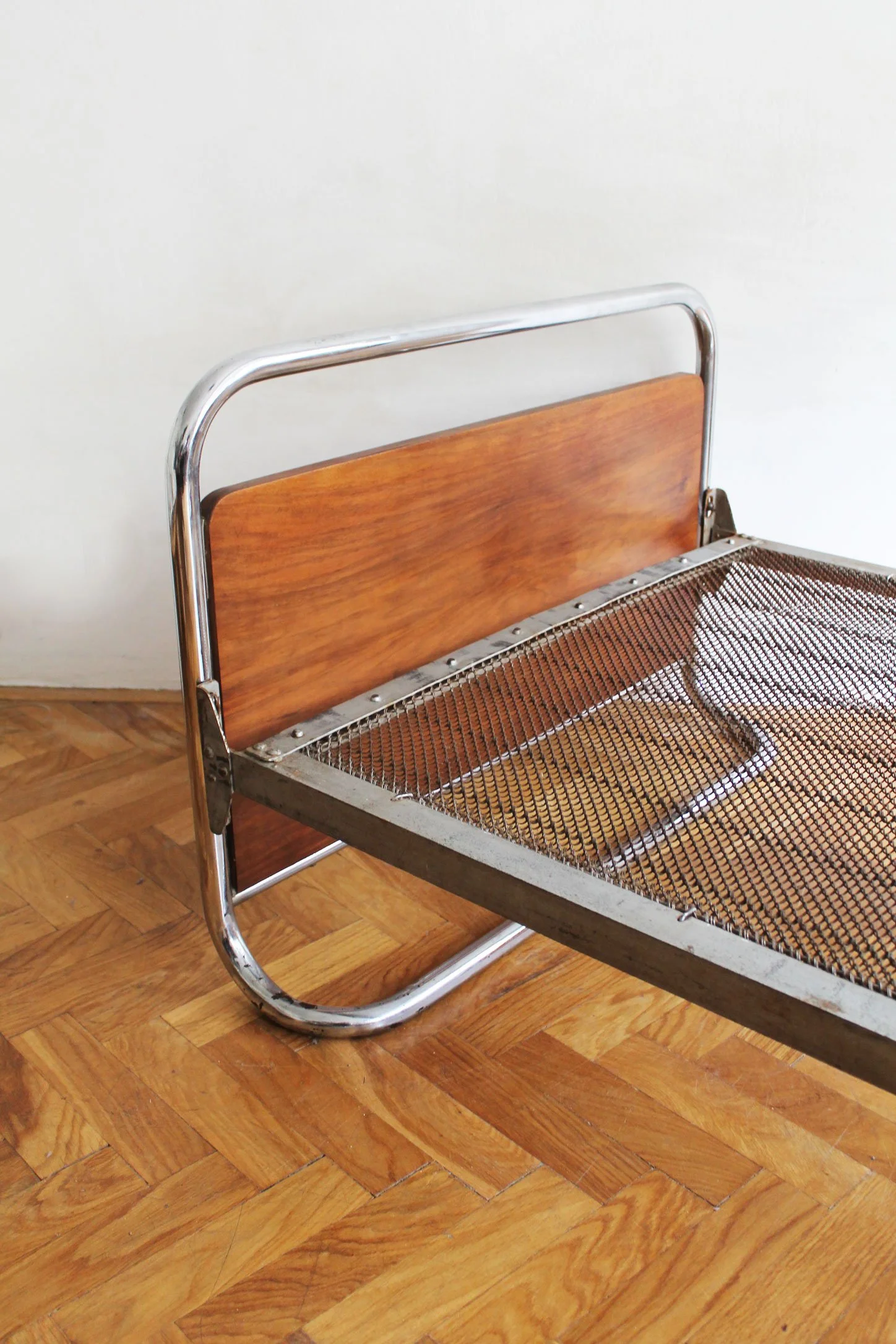 Vintage Modernist footboard and headboard.jpg