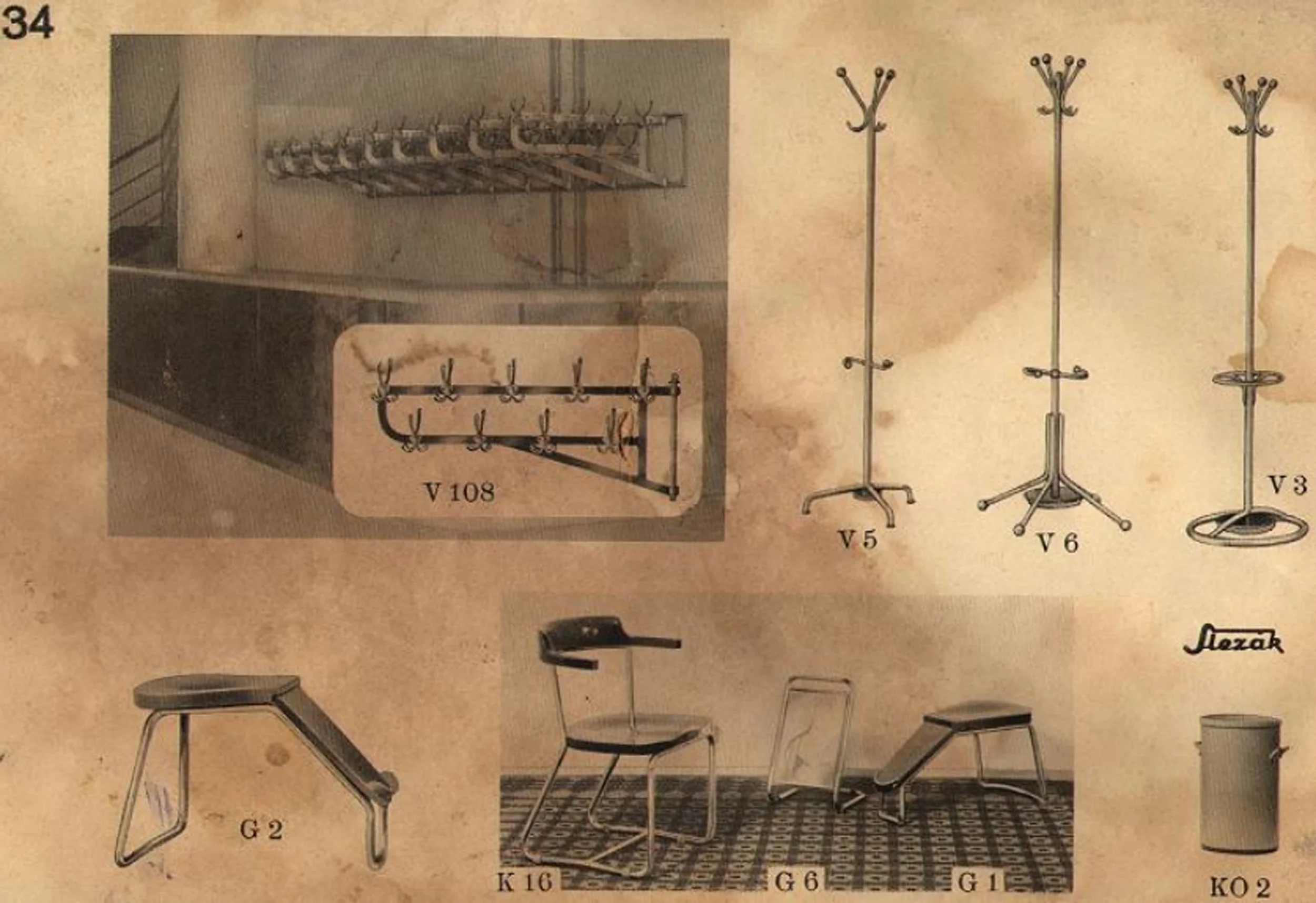 1930's  Steel Coat Hanger Model V6 by Slezak