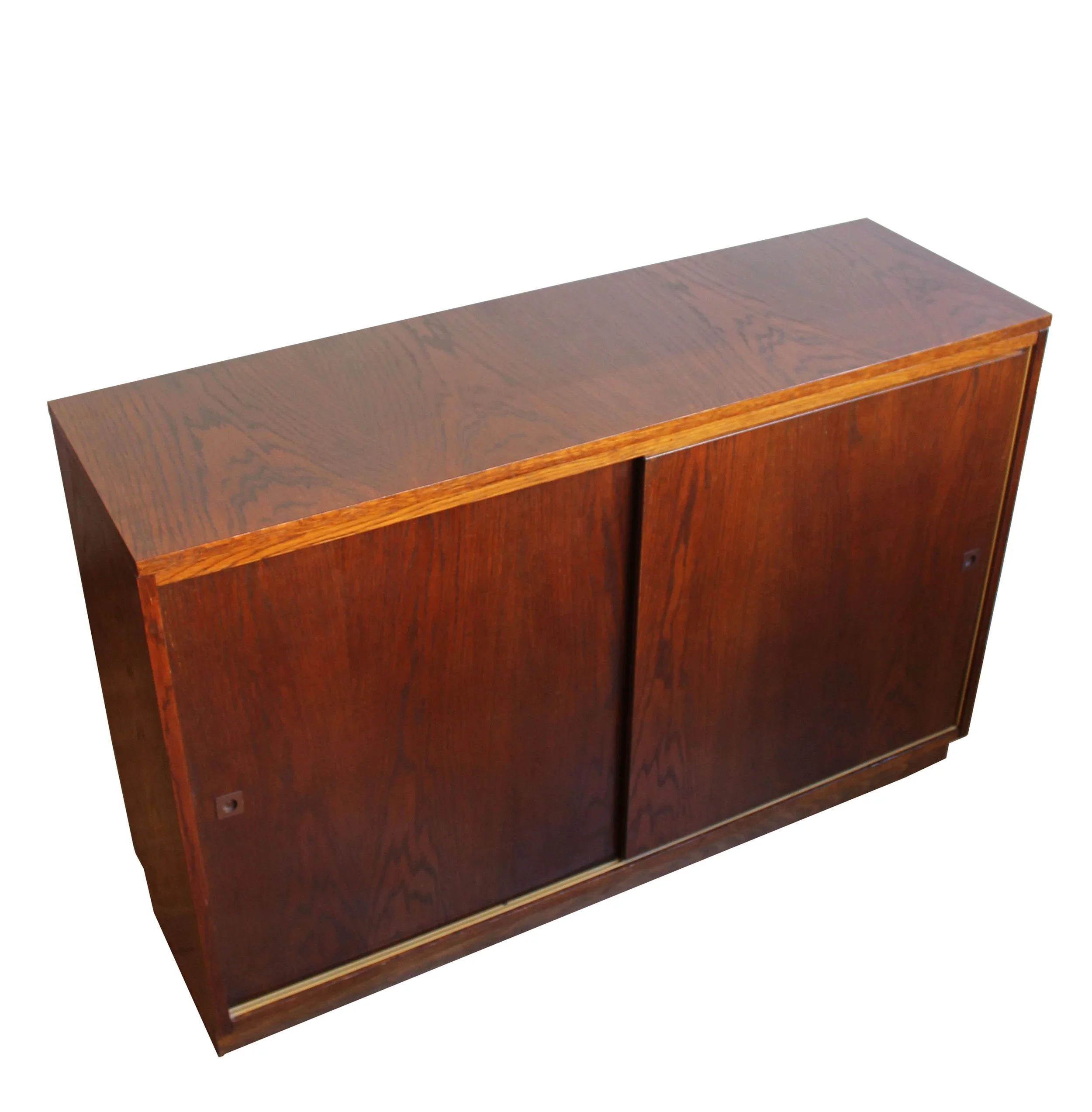 1966 Czechoslovak oak sideboard by UP Závody with sliding doors and recessed plinth base.jpg